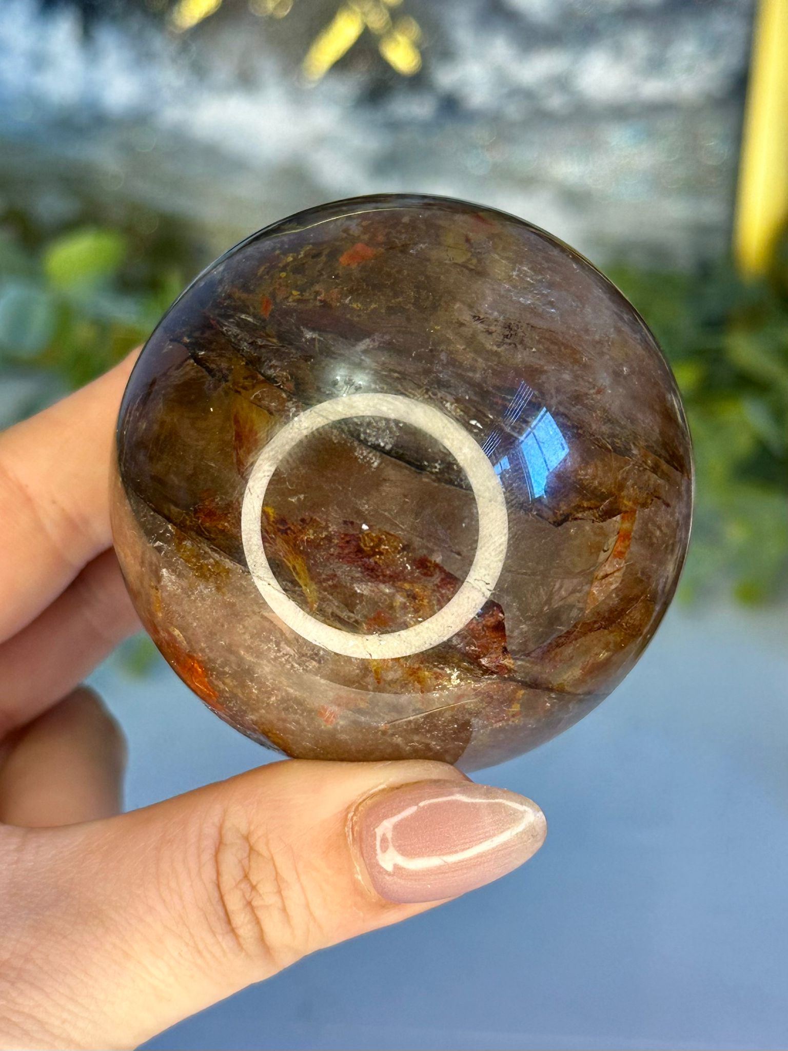 Fire Quartz & Golden Healer Sphere – Double Star Flash