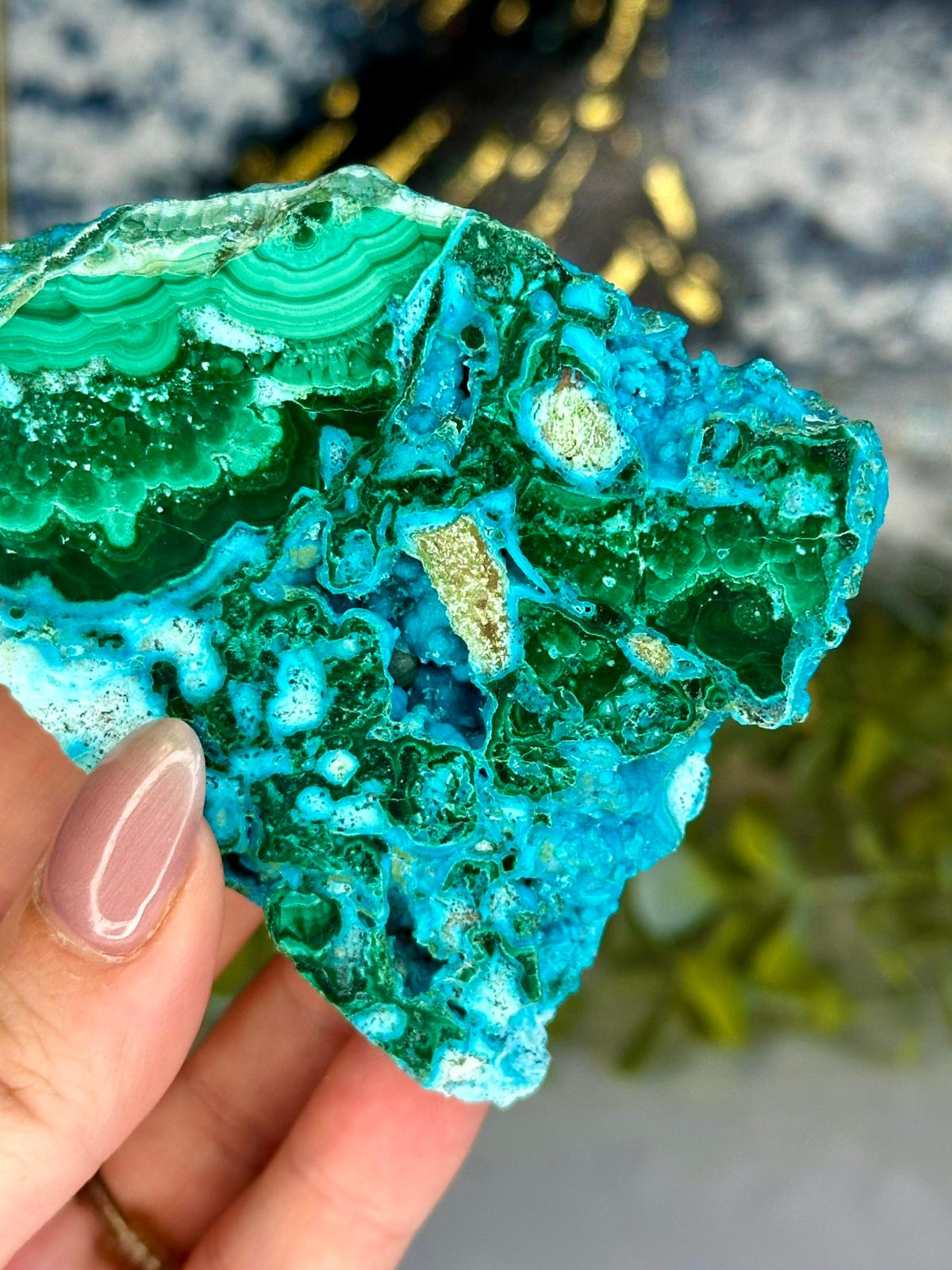 Druzy Polished Malacholla Freeform