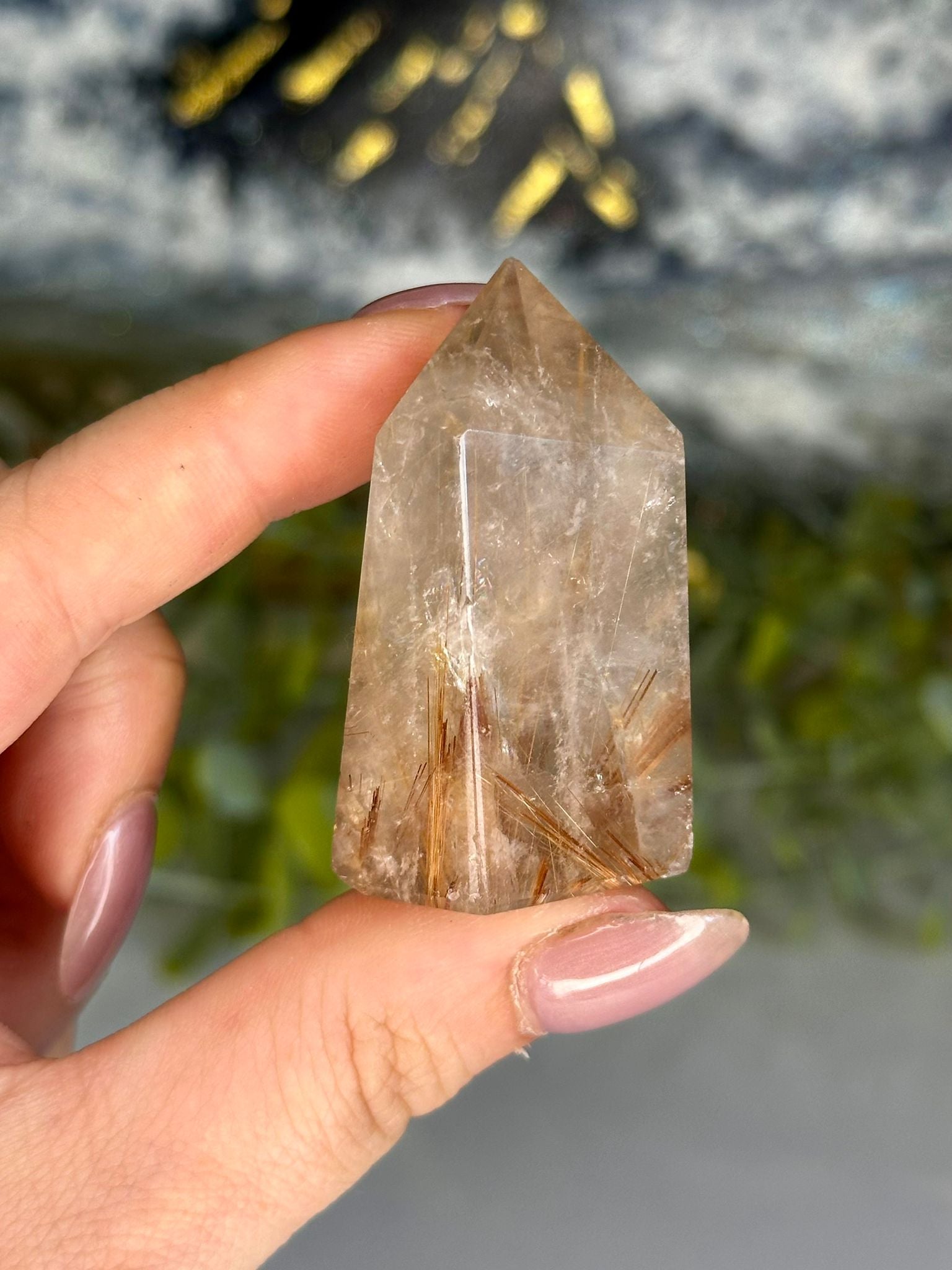 Copper Rutilated Quartz Tower