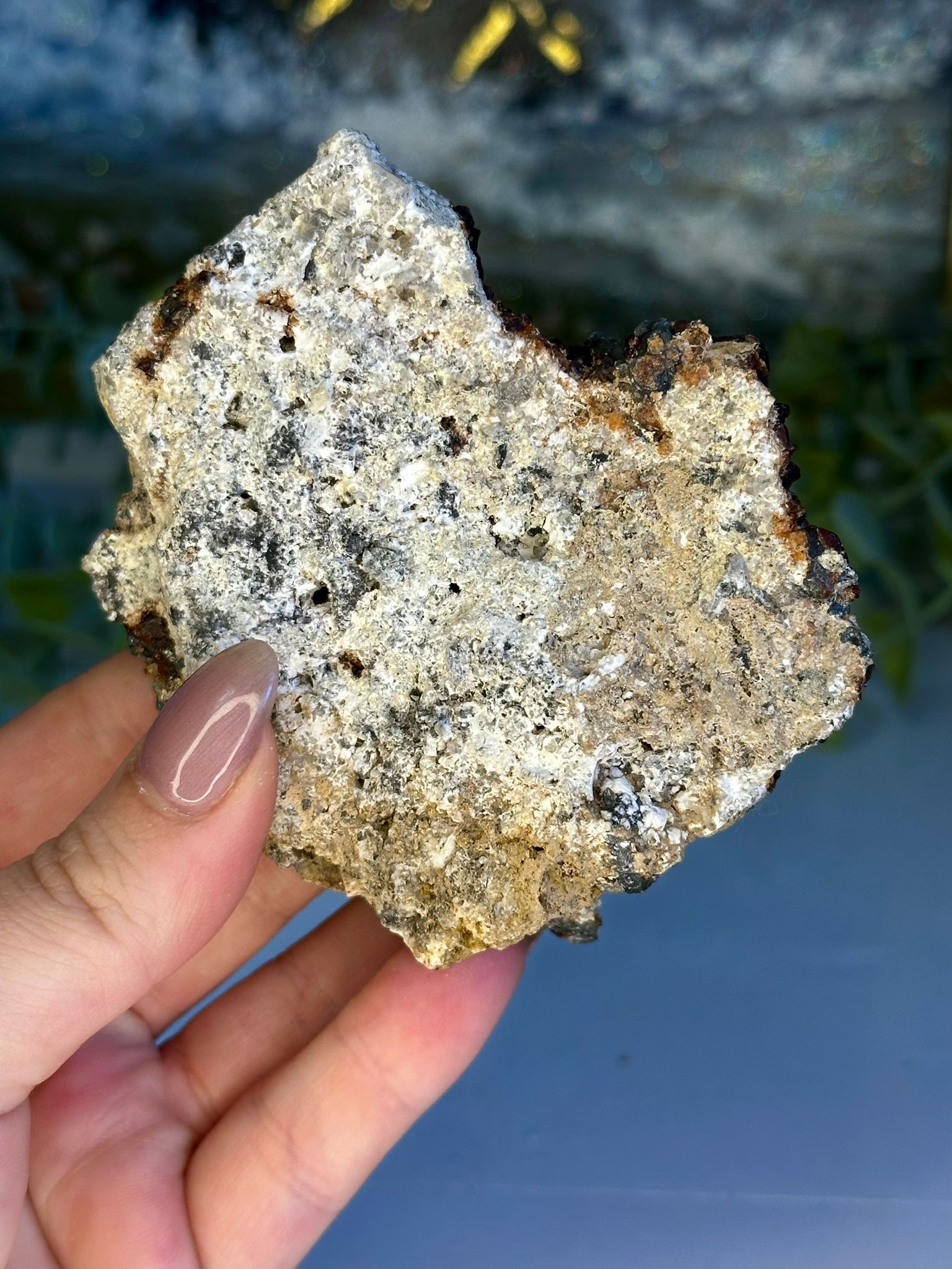 Large Garnet & Smokey Quartz Cluster