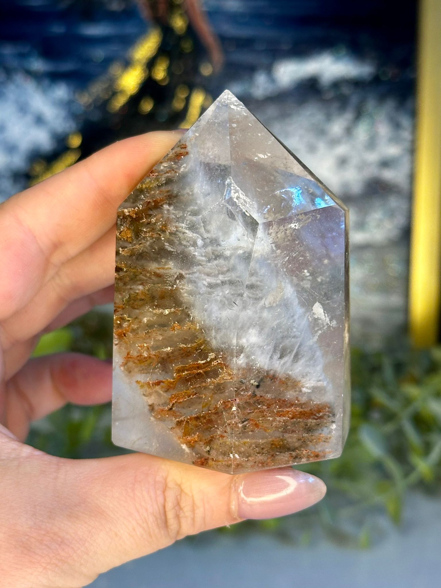 White Garden Quartz “Thousand Layer Stairway” Tower