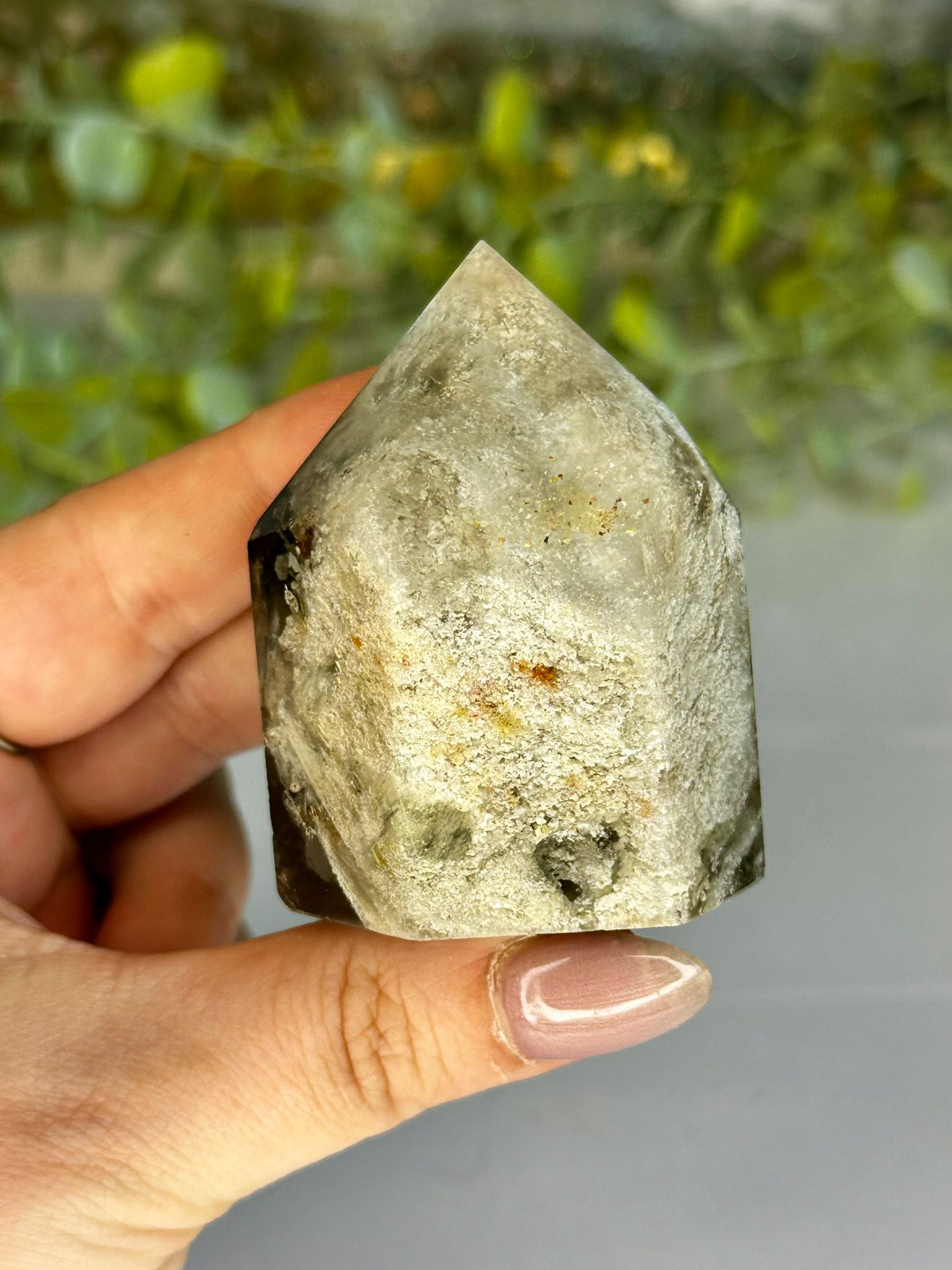White Garden Smokey Quartz Tower