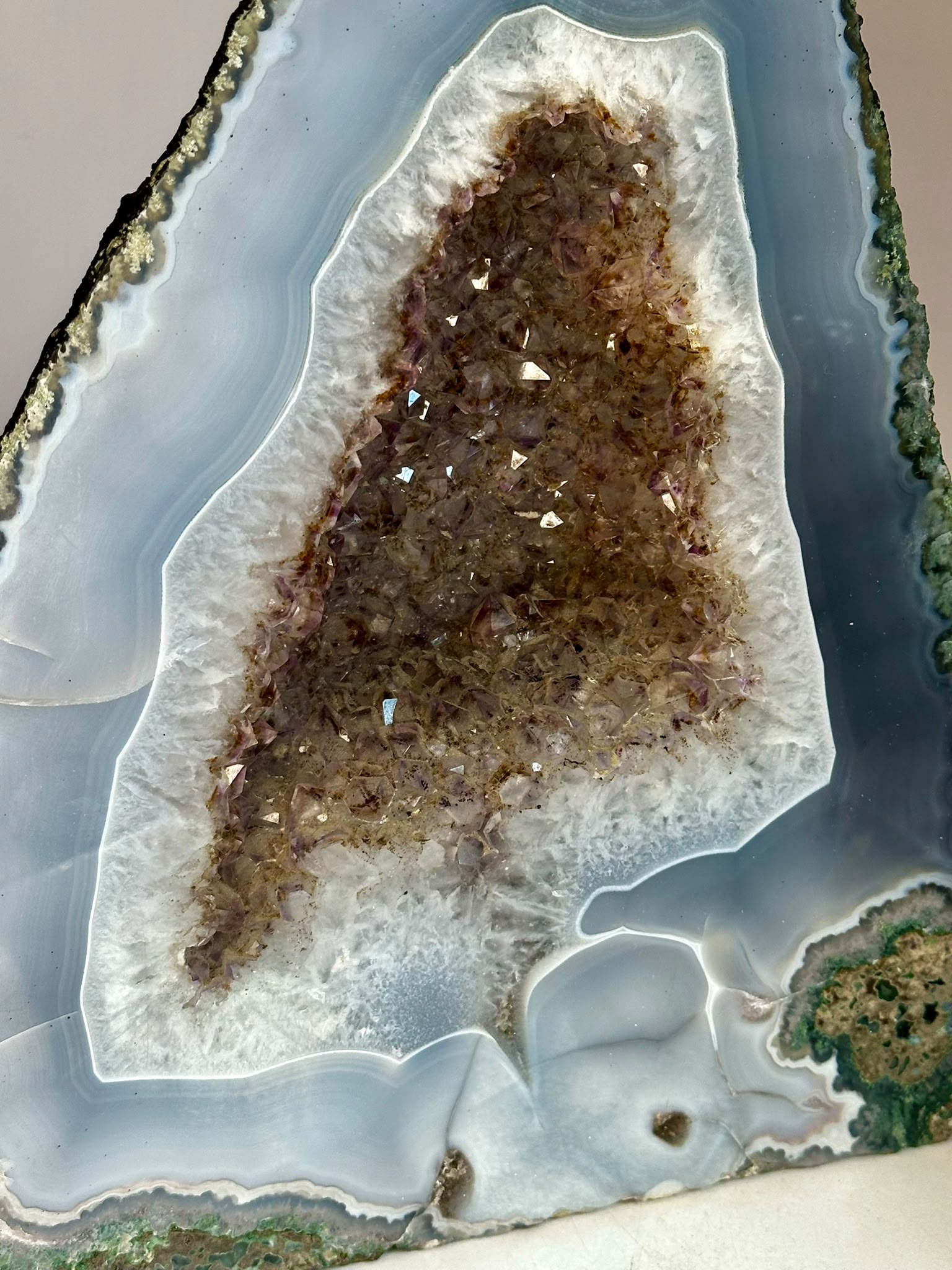 XL Blue Agate & Amethyst Cave