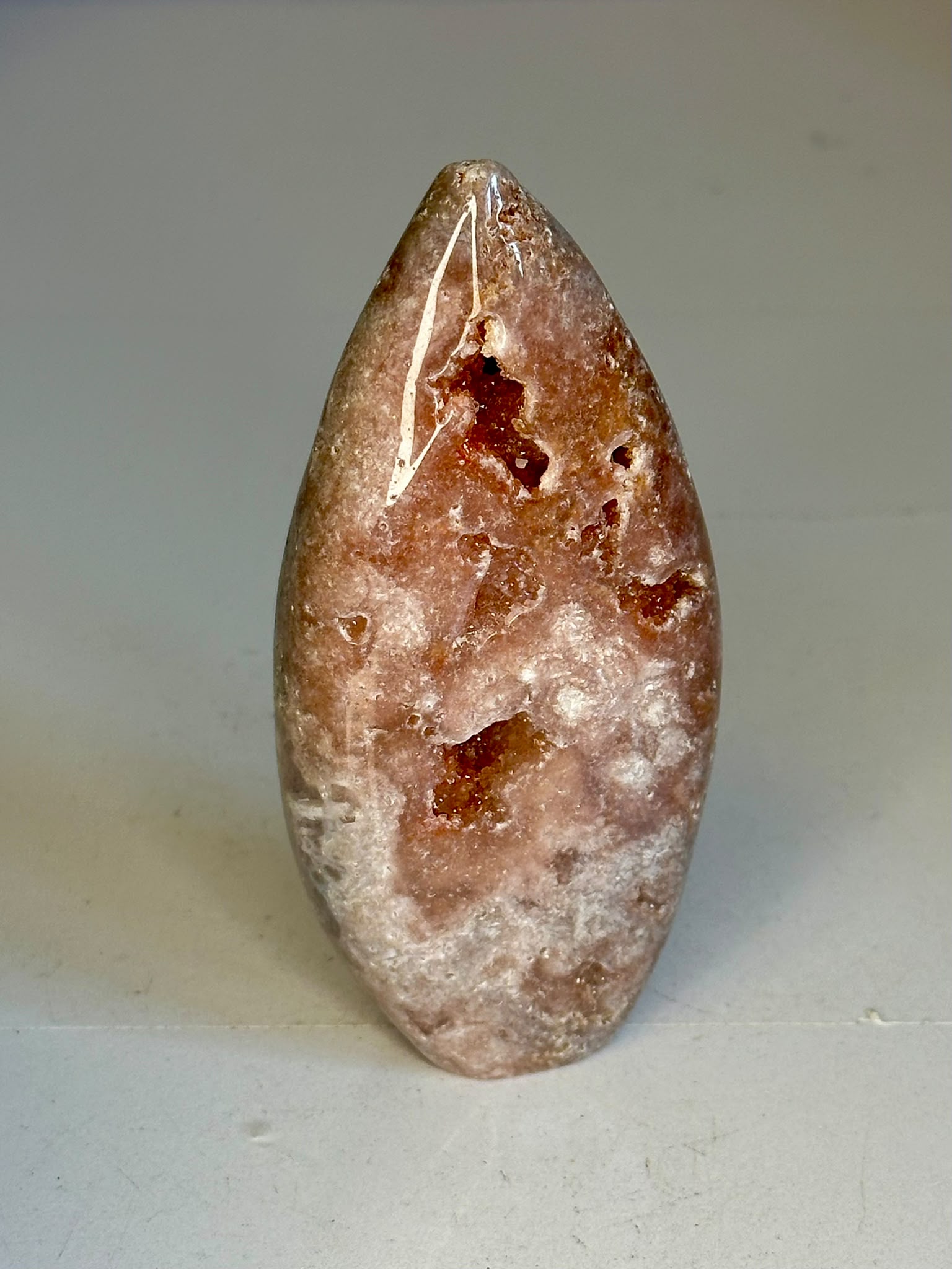 Red Amethyst Druzy Teardrop #2