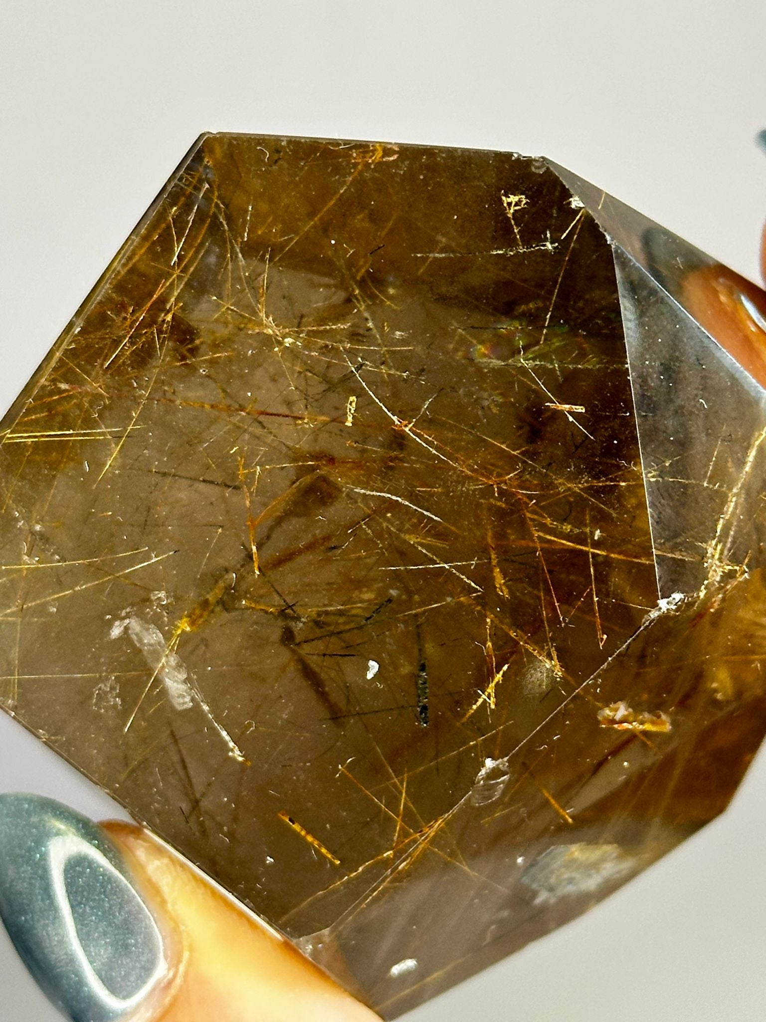Copper & Gold Rutilated Smoky Quartz Freeform