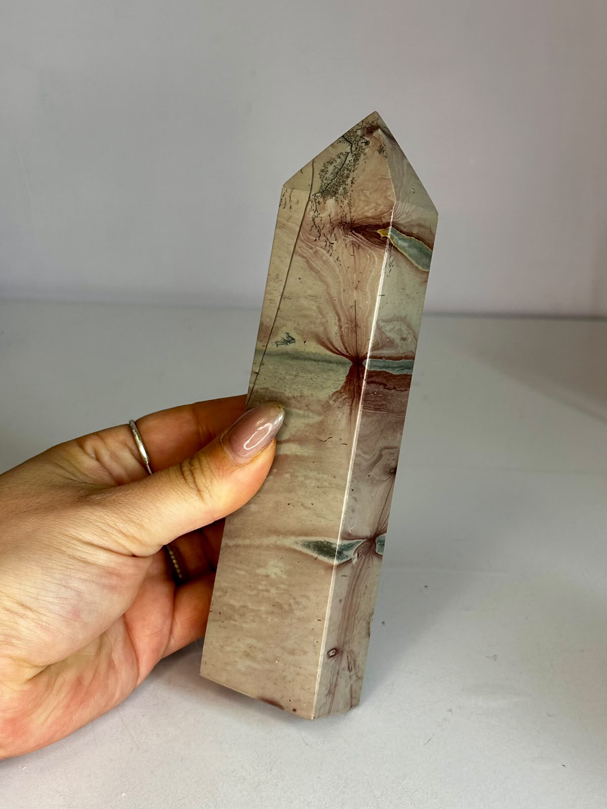 Large Pink Picture Jasper Tower