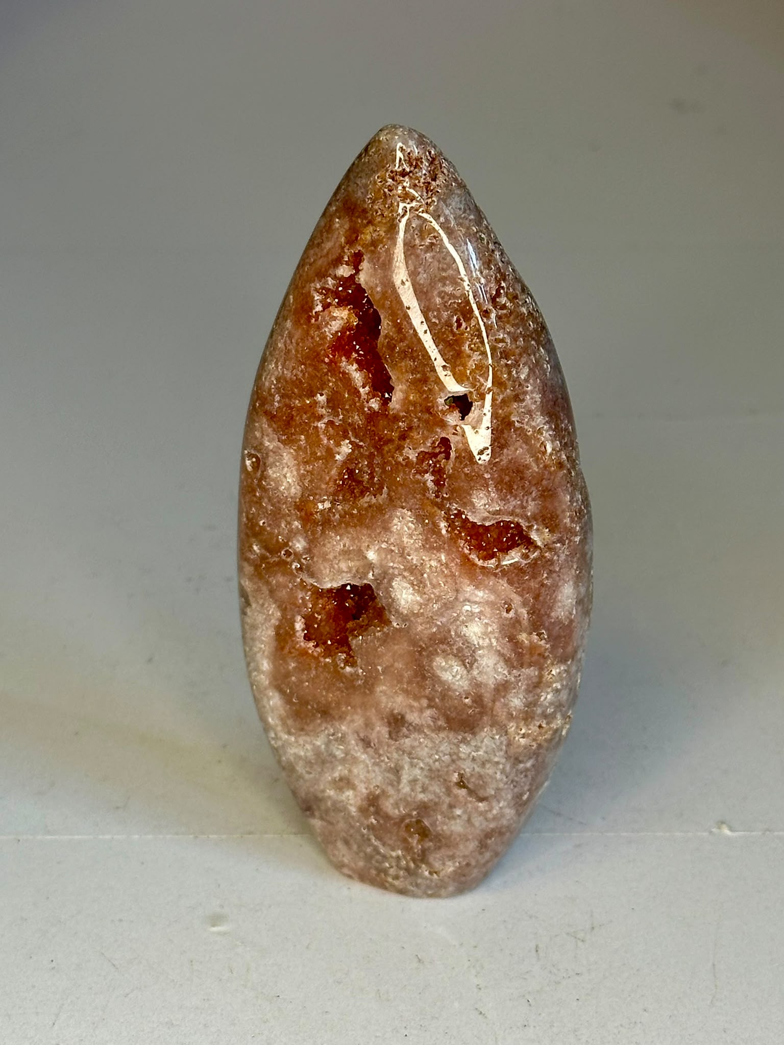 Red Amethyst Druzy Teardrop #2