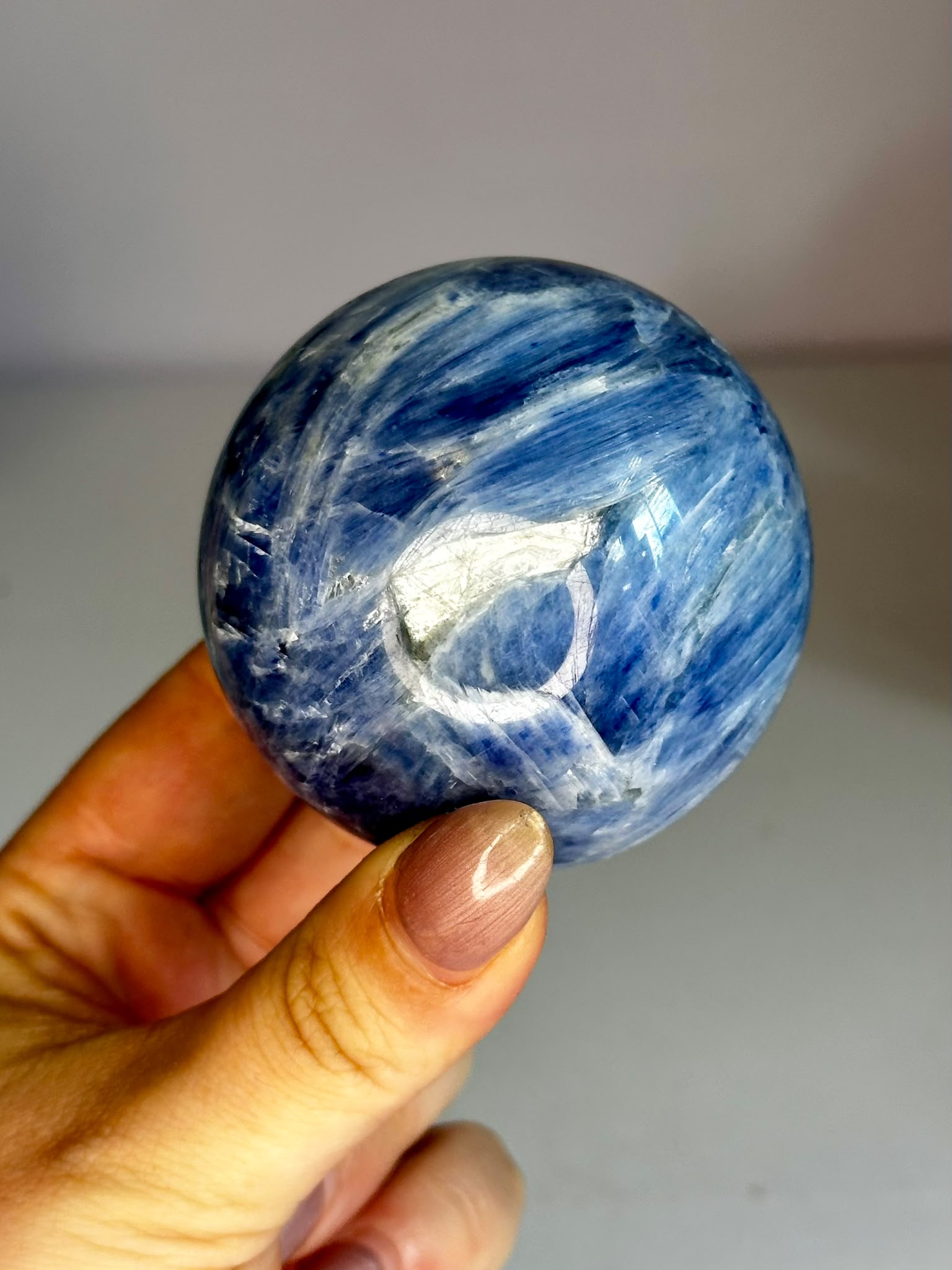 High Quality Blue Kyanite Sphere