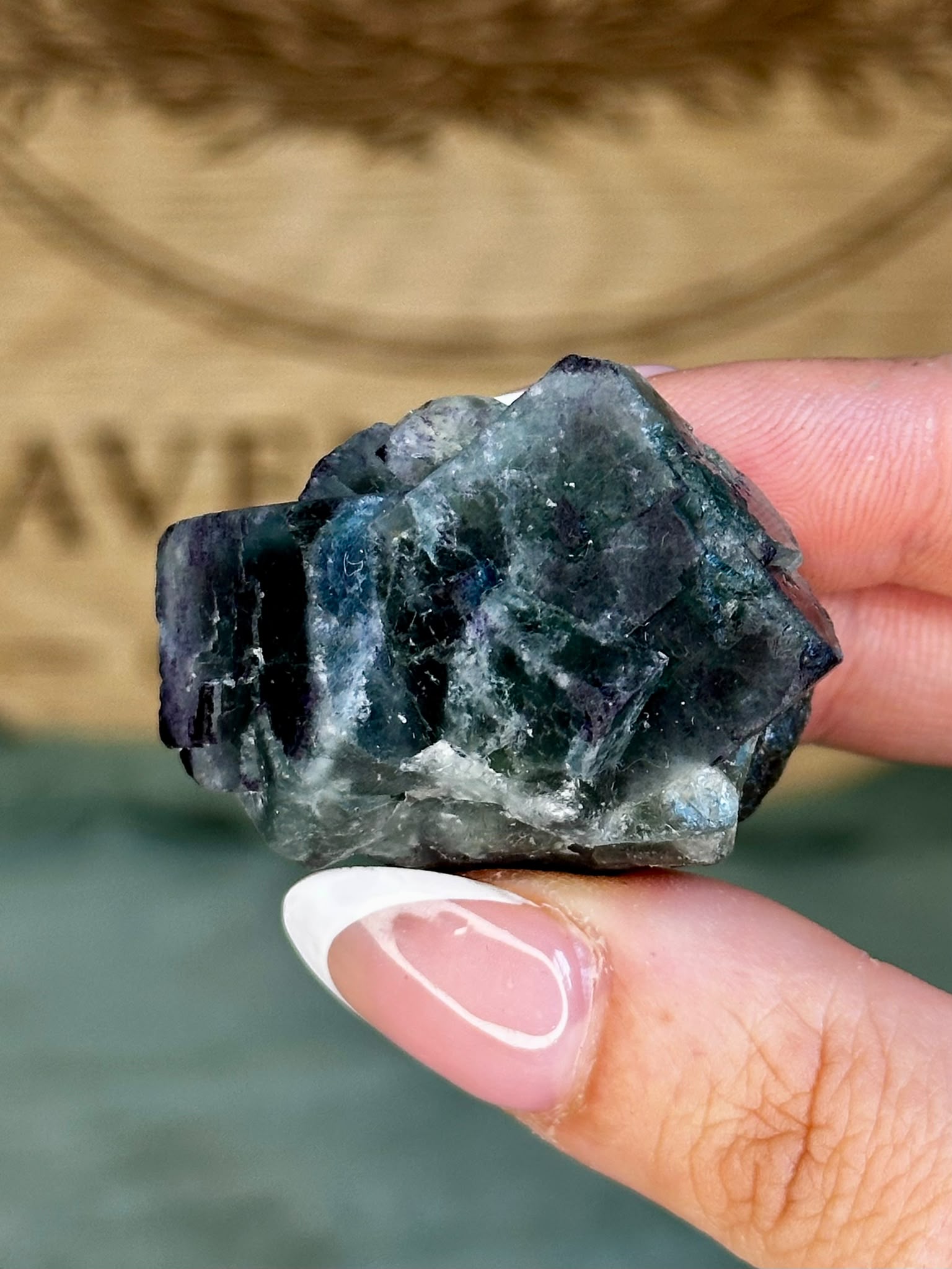 Sea Green Cubic Fluorite - Okorusu Namibia