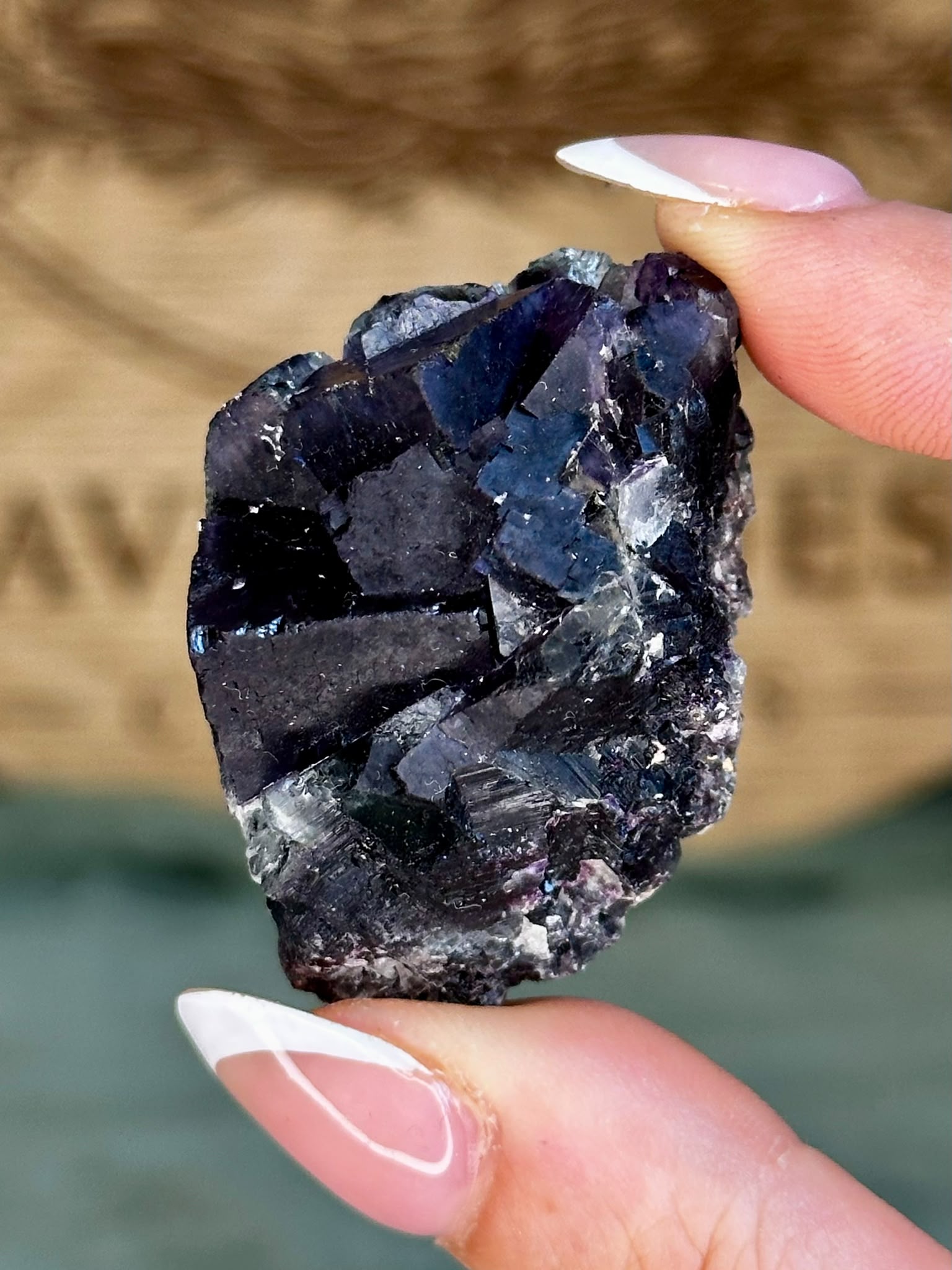 Ink Purple Cubic Fluorite - Okorusu Namibia