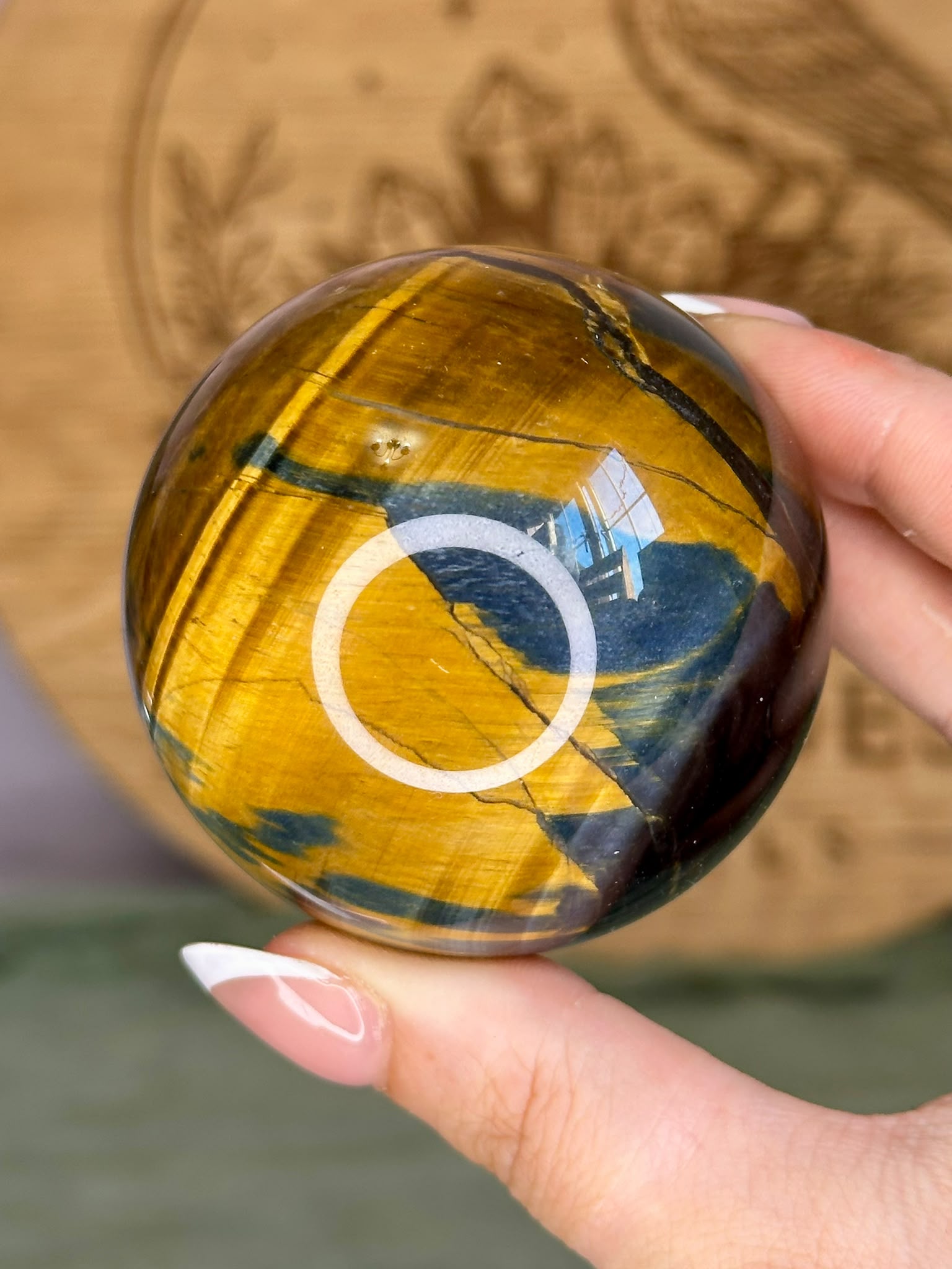 High Quality Golden Blue Tiger's Eye Sphere