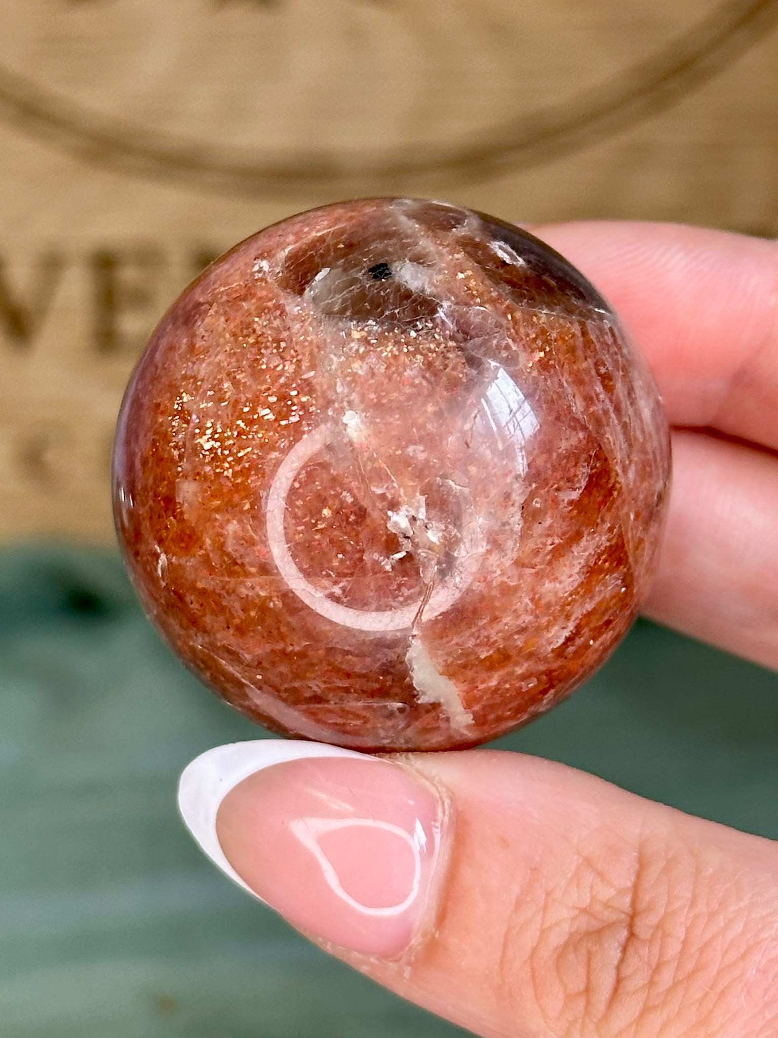 Sunstone, Moonstone & Smoky Quartz Sphere