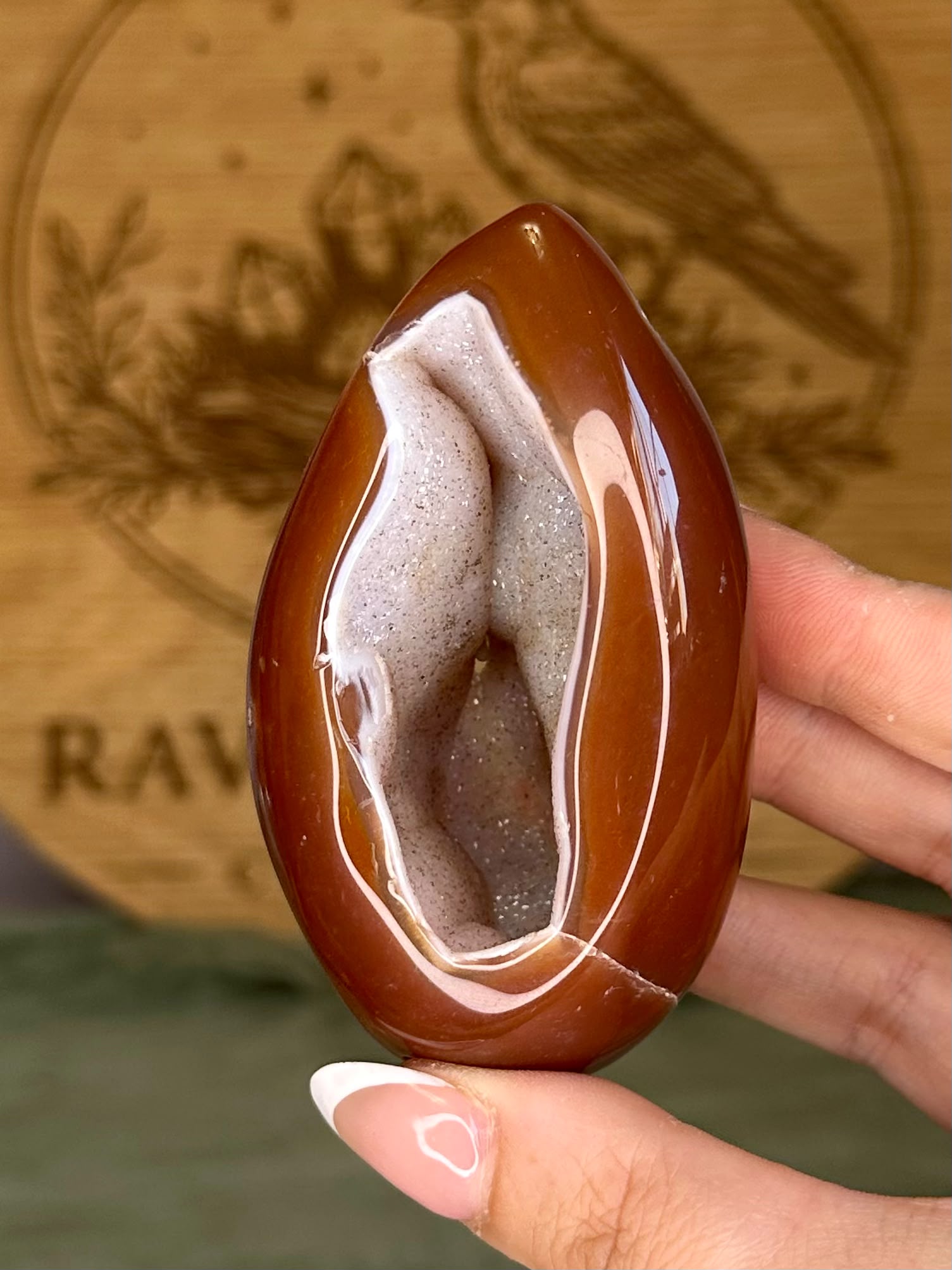 Druzy Carnelian Egg