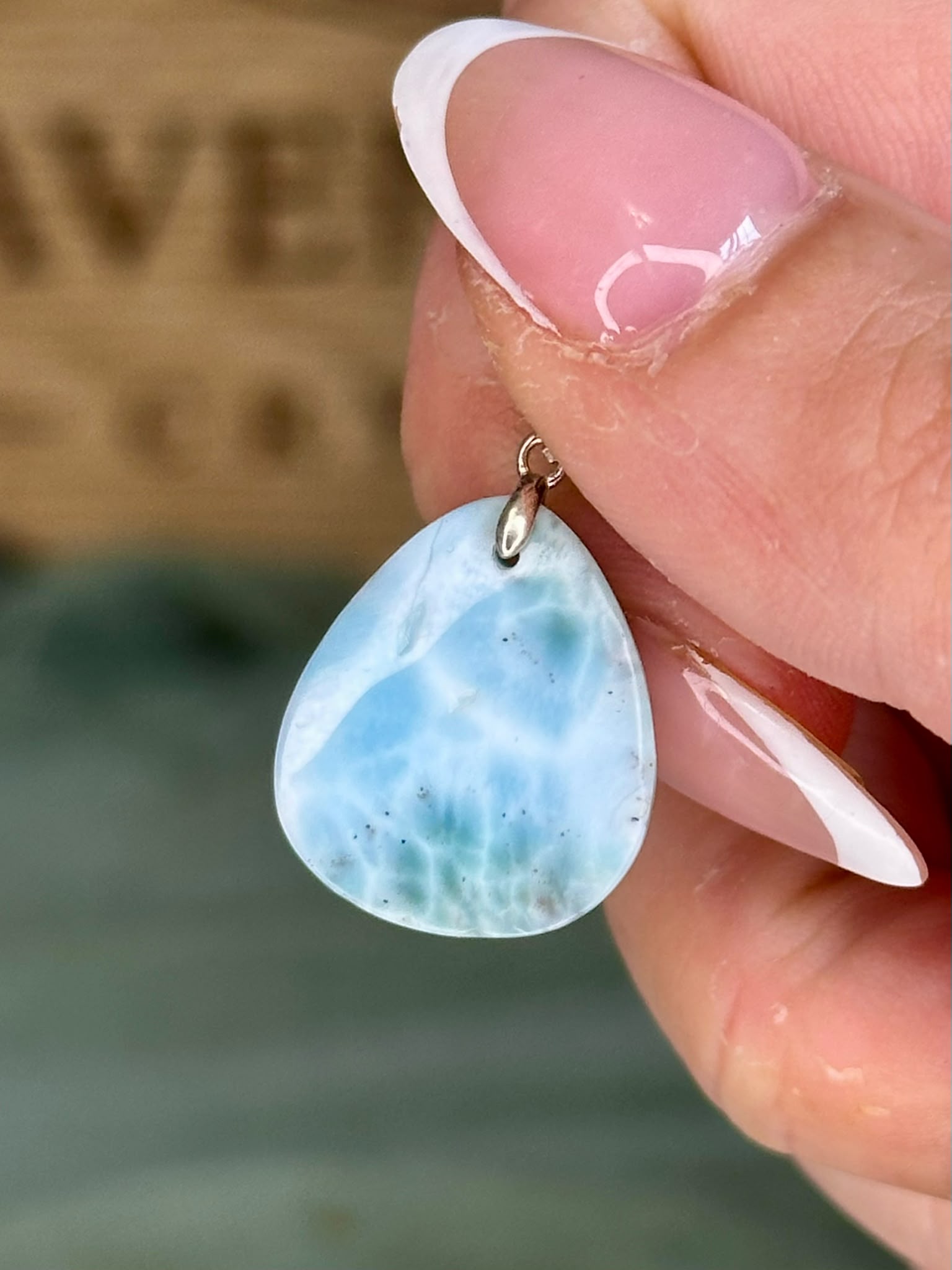 Larimar Teardrop Pendant