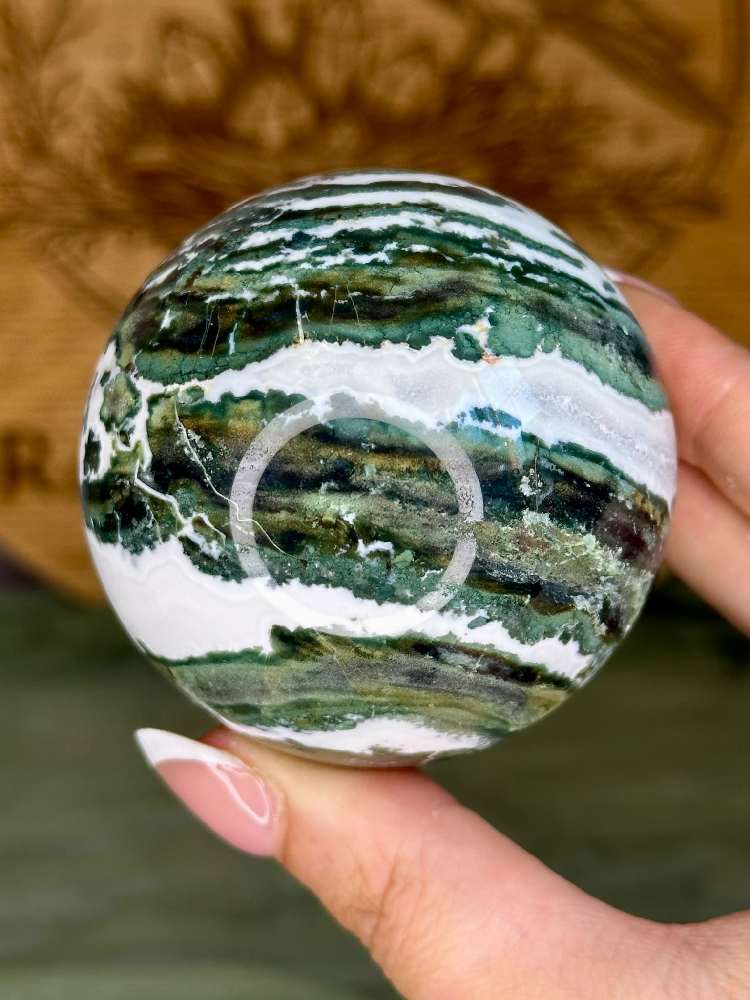 Forest Zebra Jasper Sphere