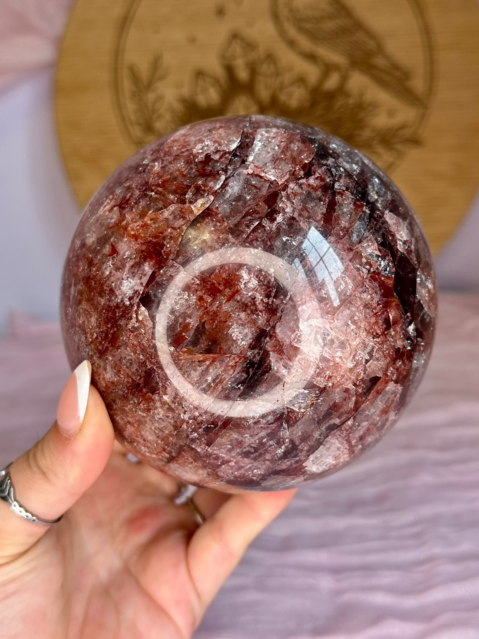 XL Fire Quartz Sphere