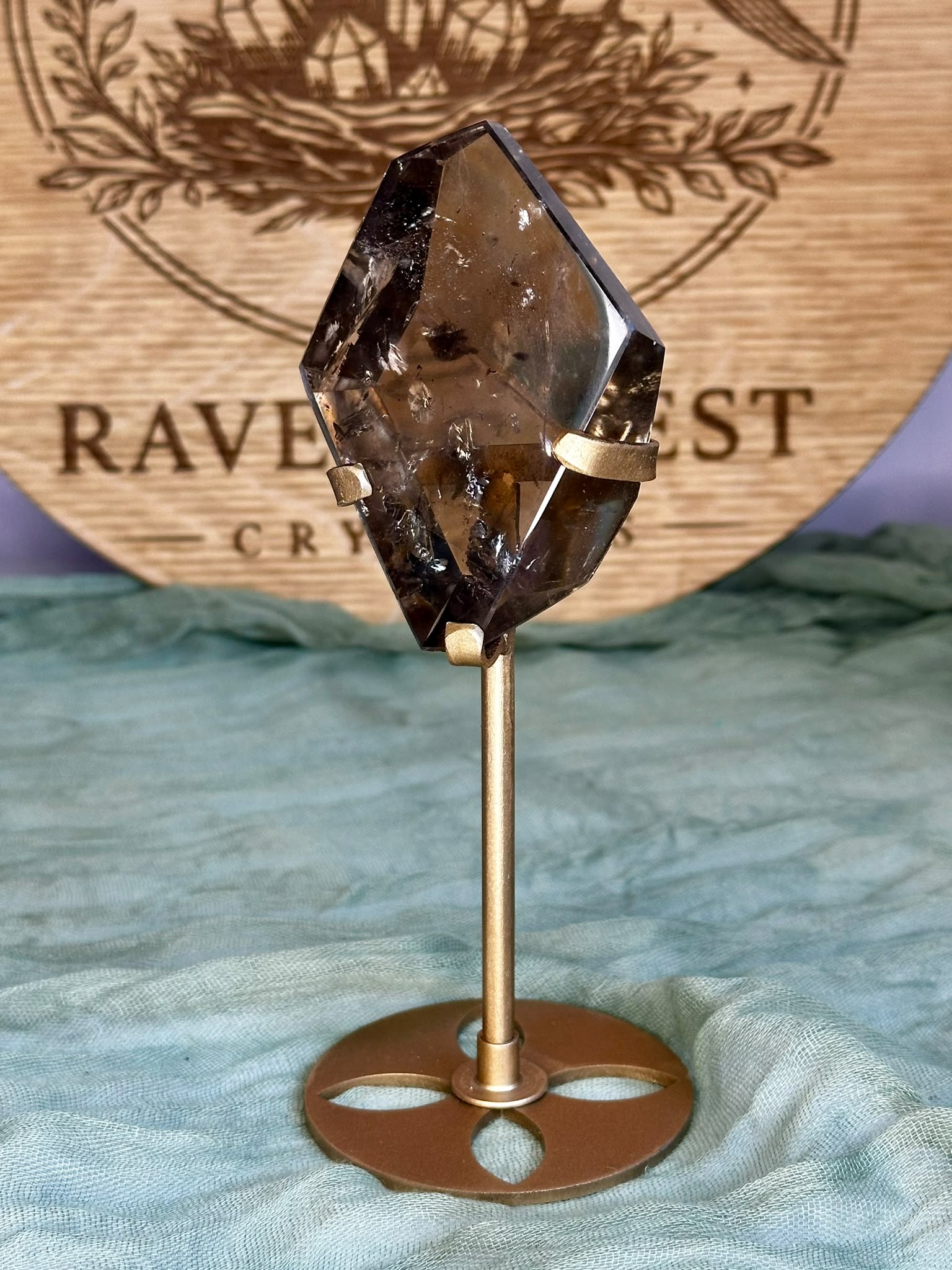 High Quality Brazilian Smoky Quartz on Custom Stand