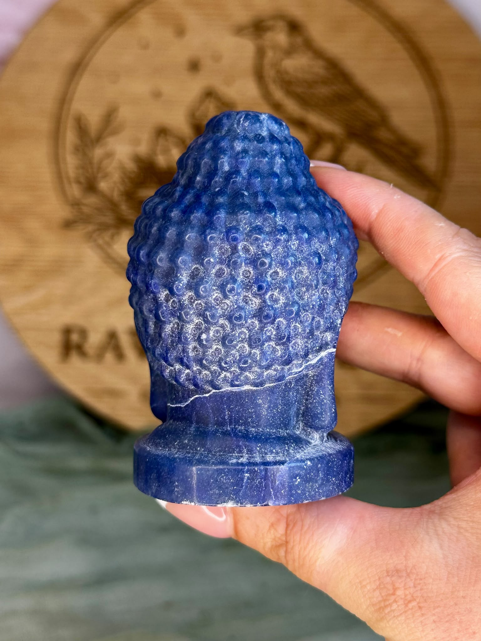 Blue Aventurine Buddha Head