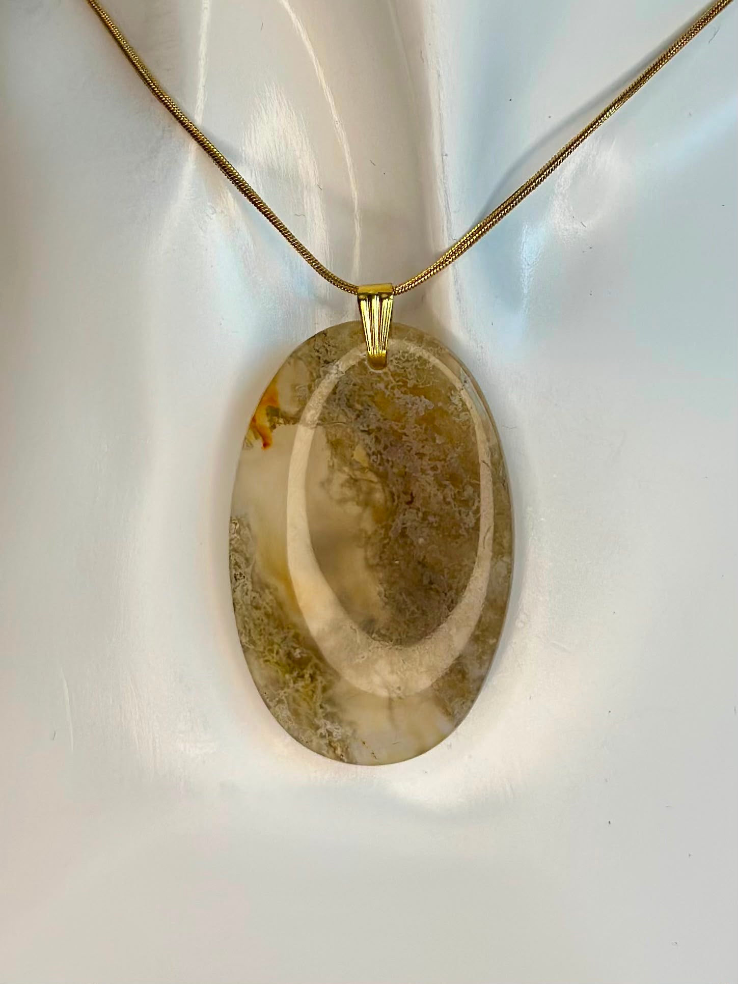Indonesian Golden Moss Agate Pendants- Choose Your Own