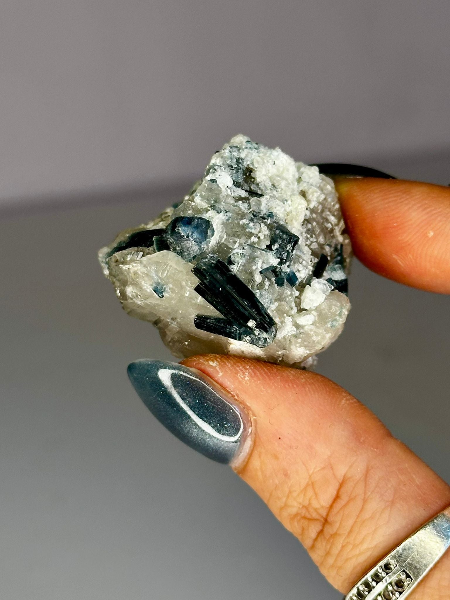 Blue Tourmaline on Matrix (Pakistan)