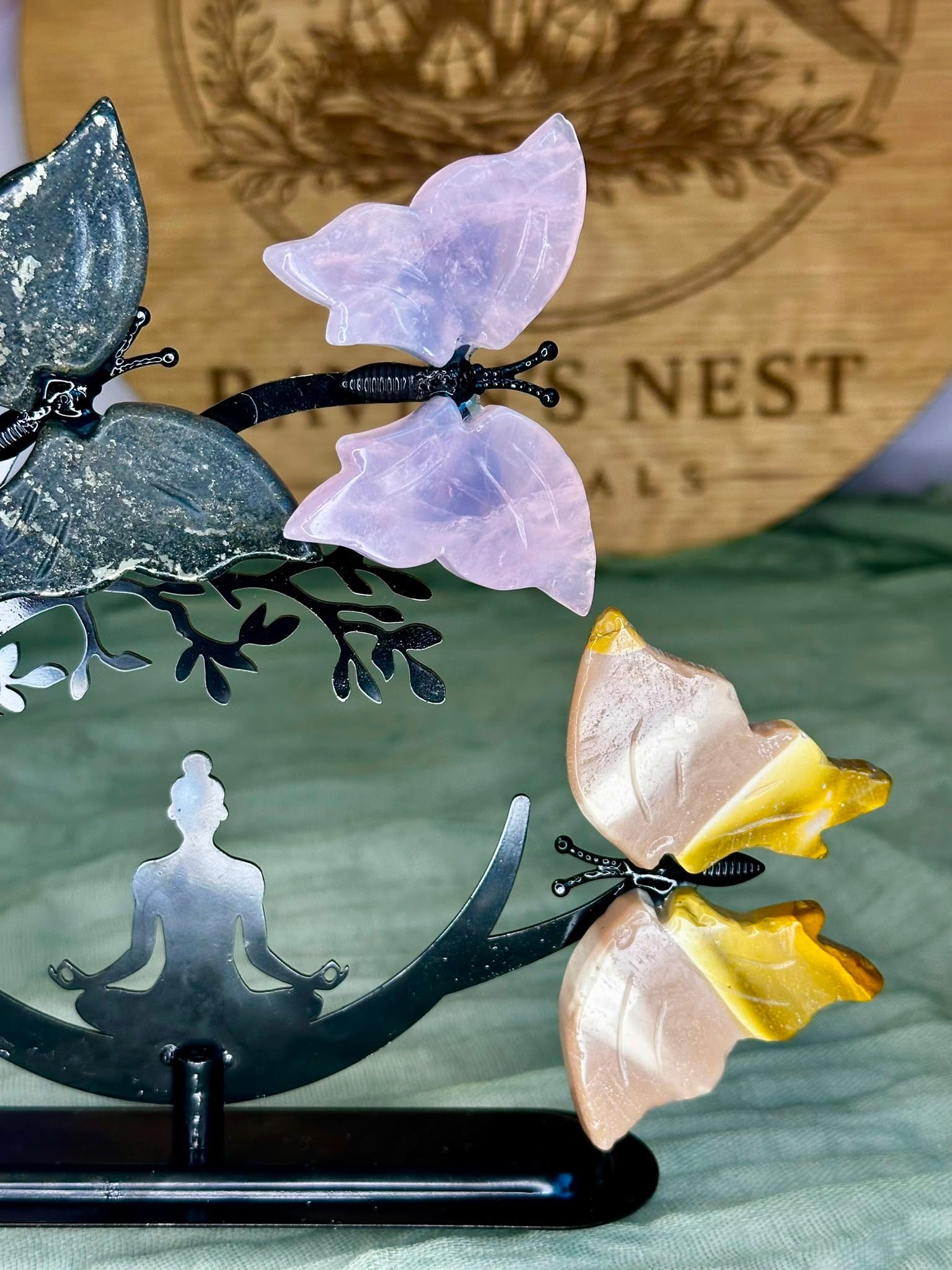 Butterfly Crystal Buddha Ornament