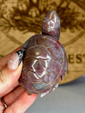 Ocean Jasper Turtle Carving