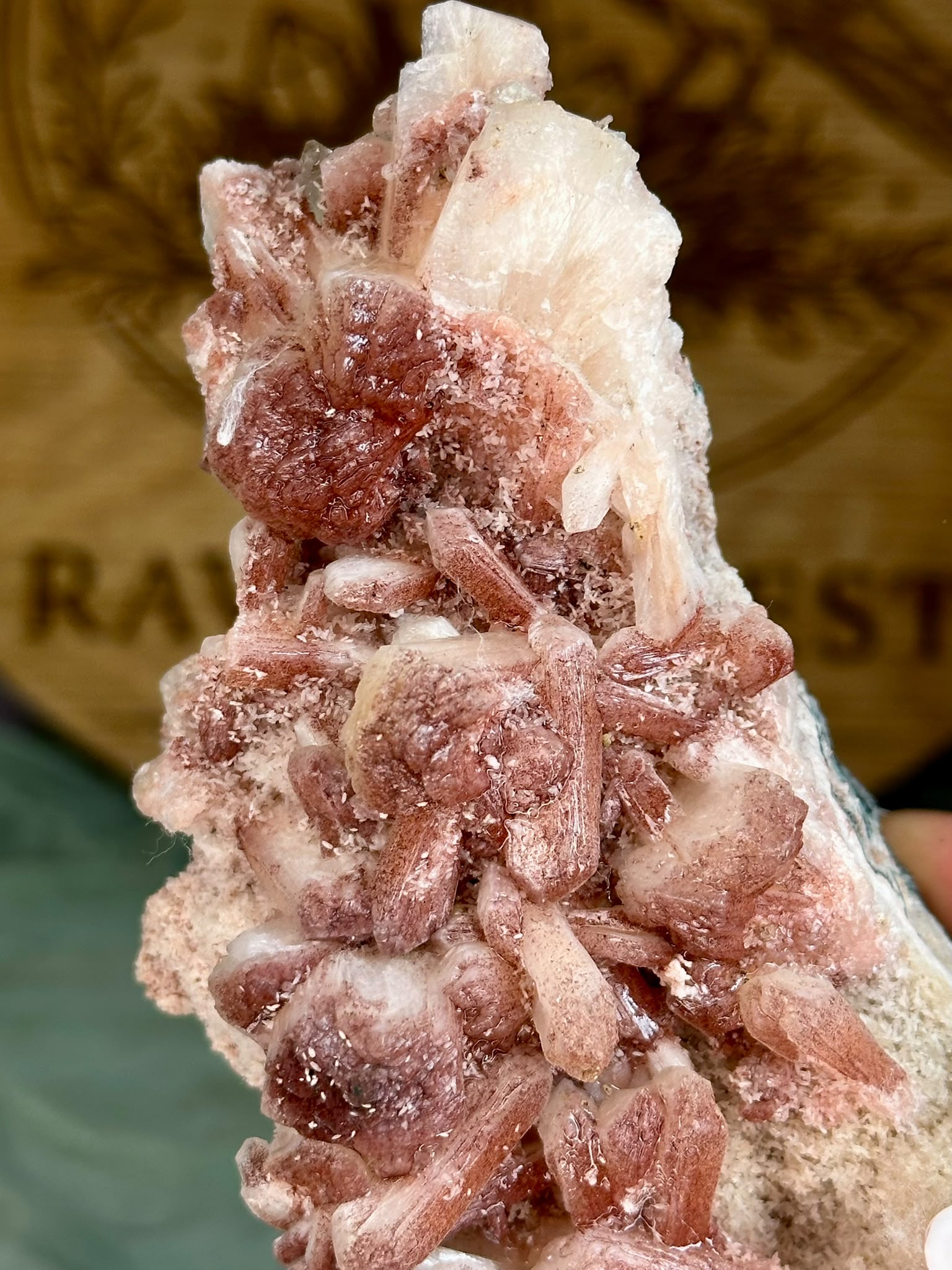 Hematite-Stained Stilbite Specimen