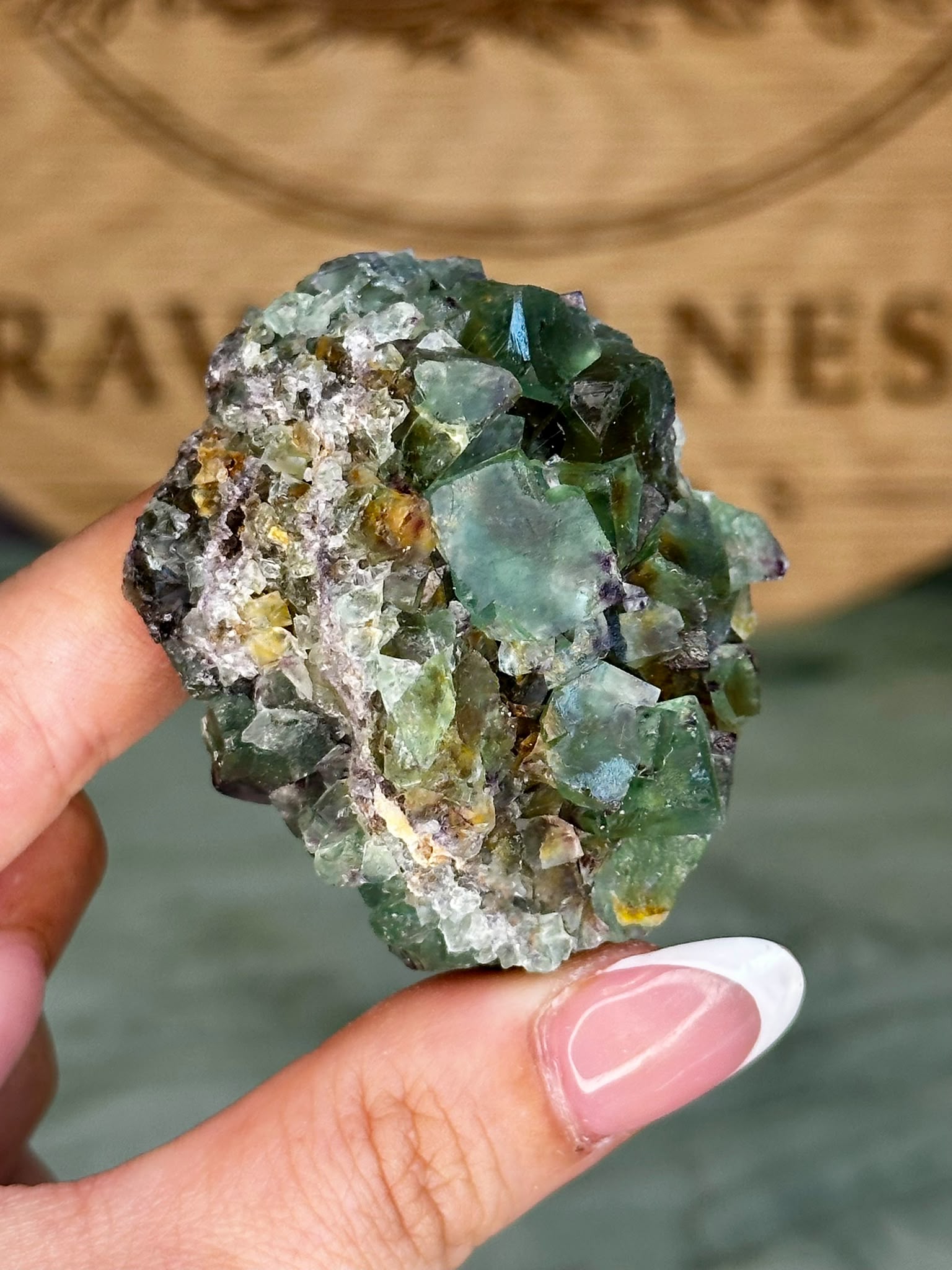 Lemon Lime Cubic Fluorite Specimen - Okorusu Namibia