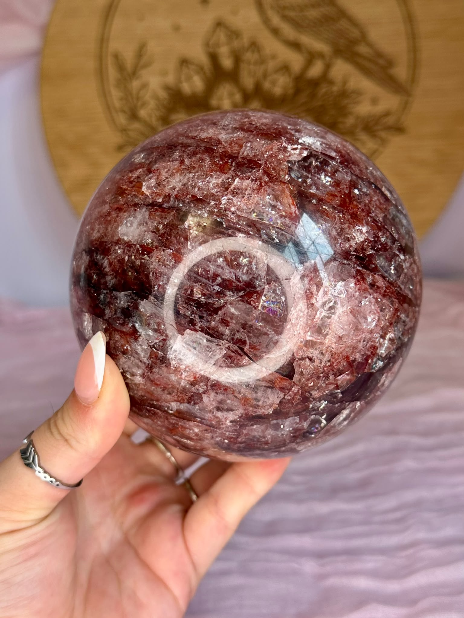 XL Fire Quartz Sphere
