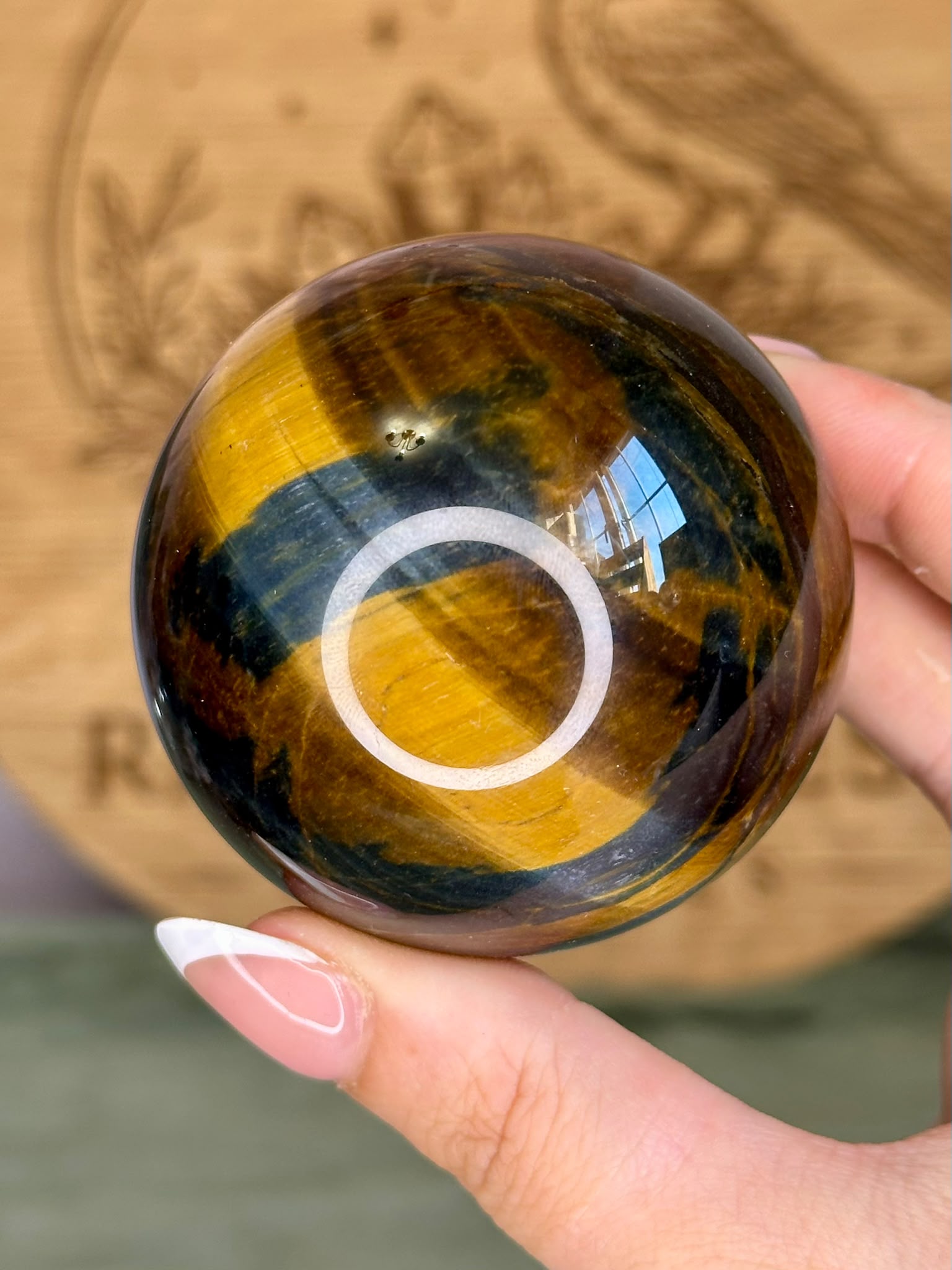 High Quality Golden Blue Tiger's Eye Sphere