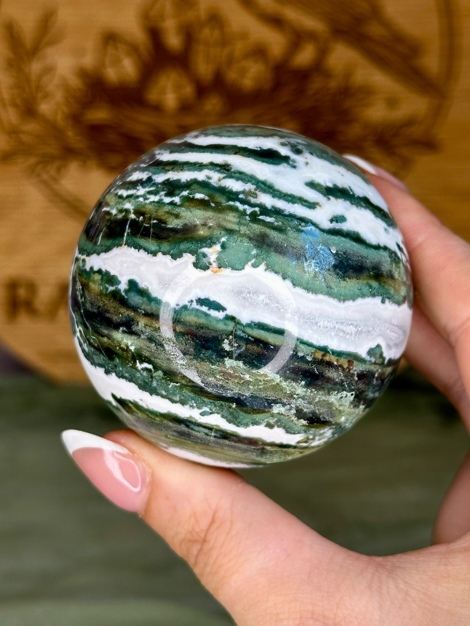 Forest Zebra Jasper Sphere