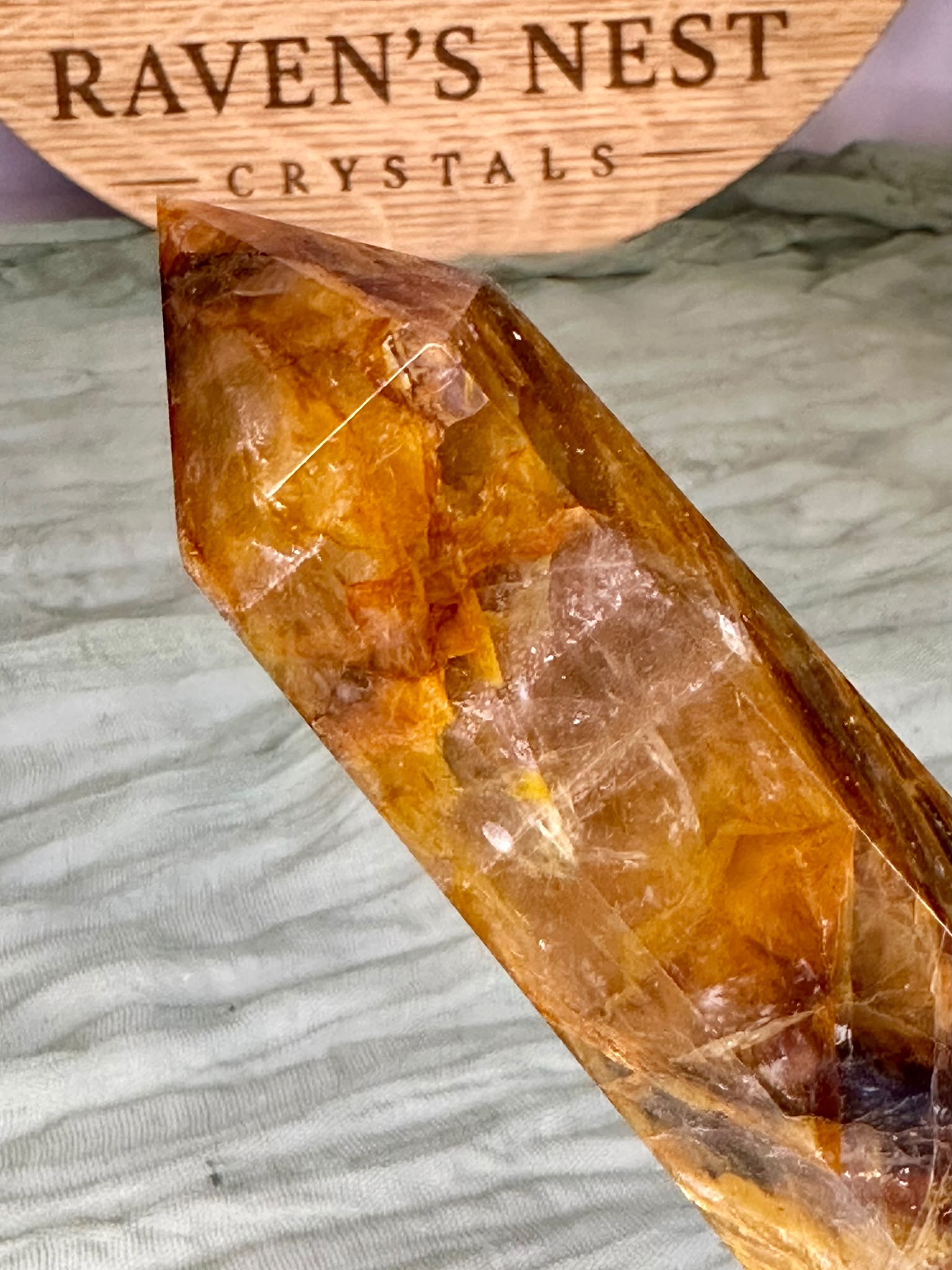 Large Golden Healer Quartz Tower