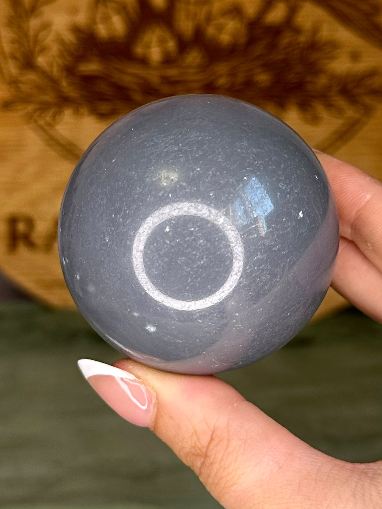 Snowflake Angelite Sphere