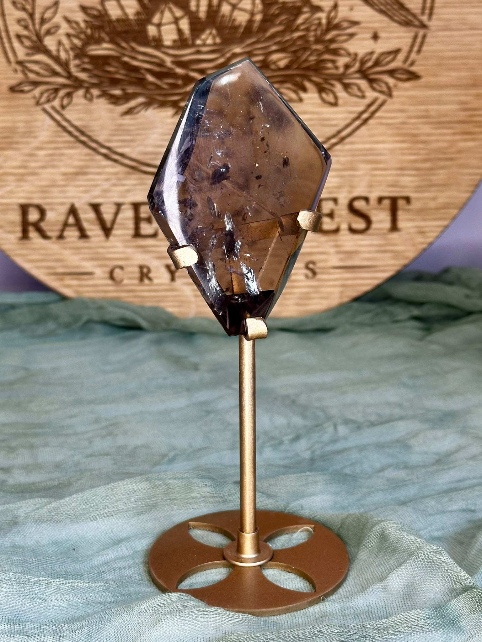 High Quality Brazilian Smoky Quartz on Custom Stand