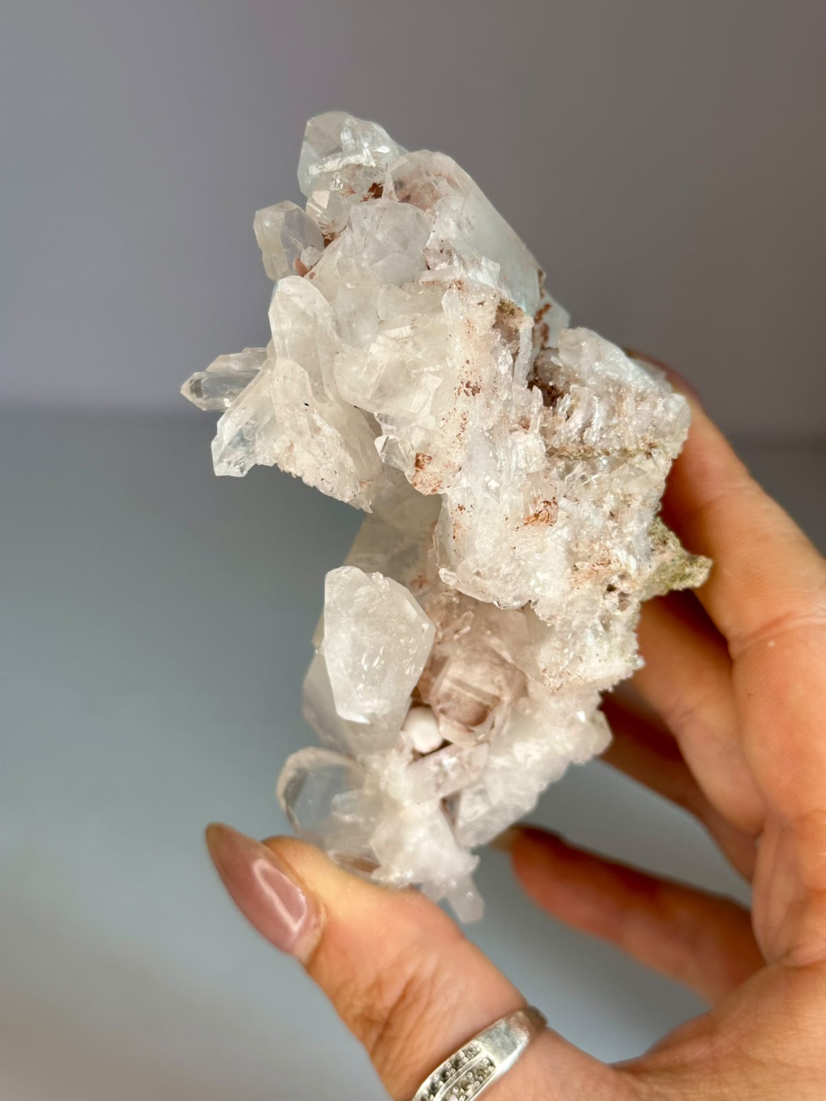 AA Grade Pink Lemurian Quartz Cluster