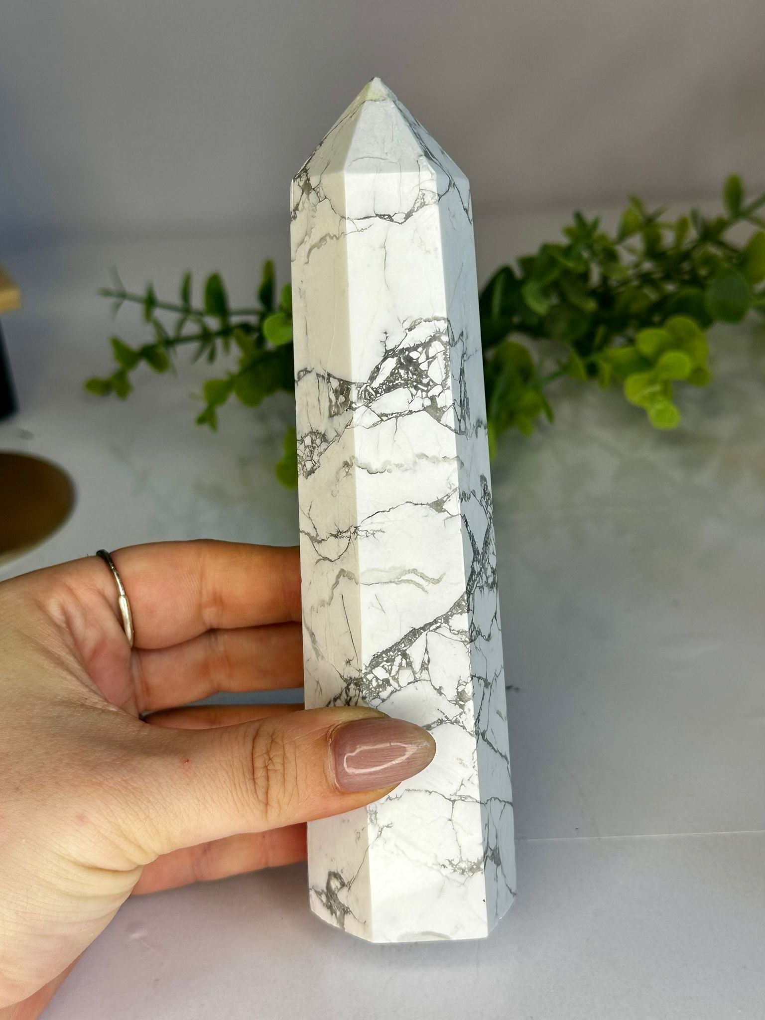Large Howlite Tower