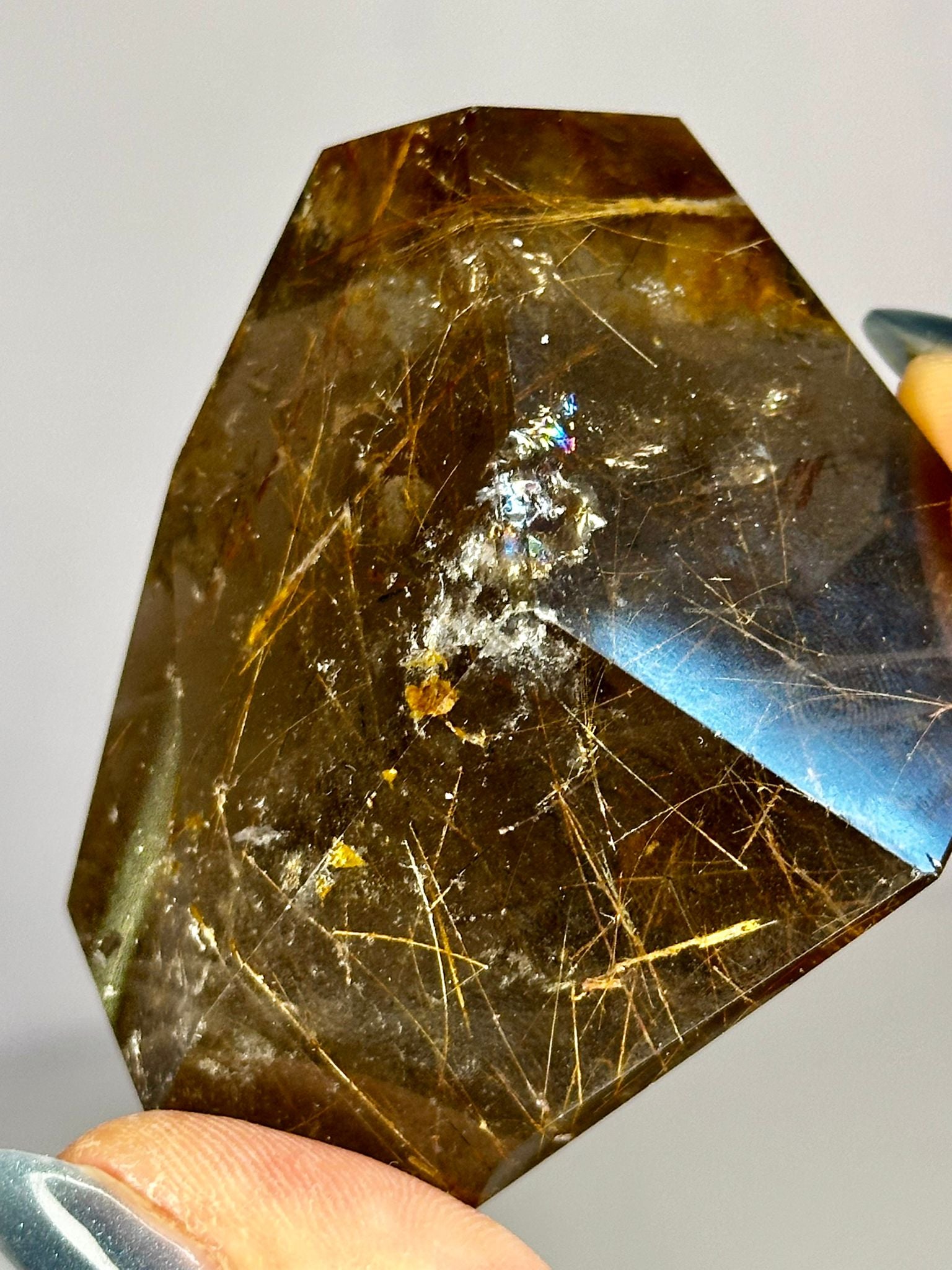 Copper & Gold Rutilated Smoky Quartz Freeform