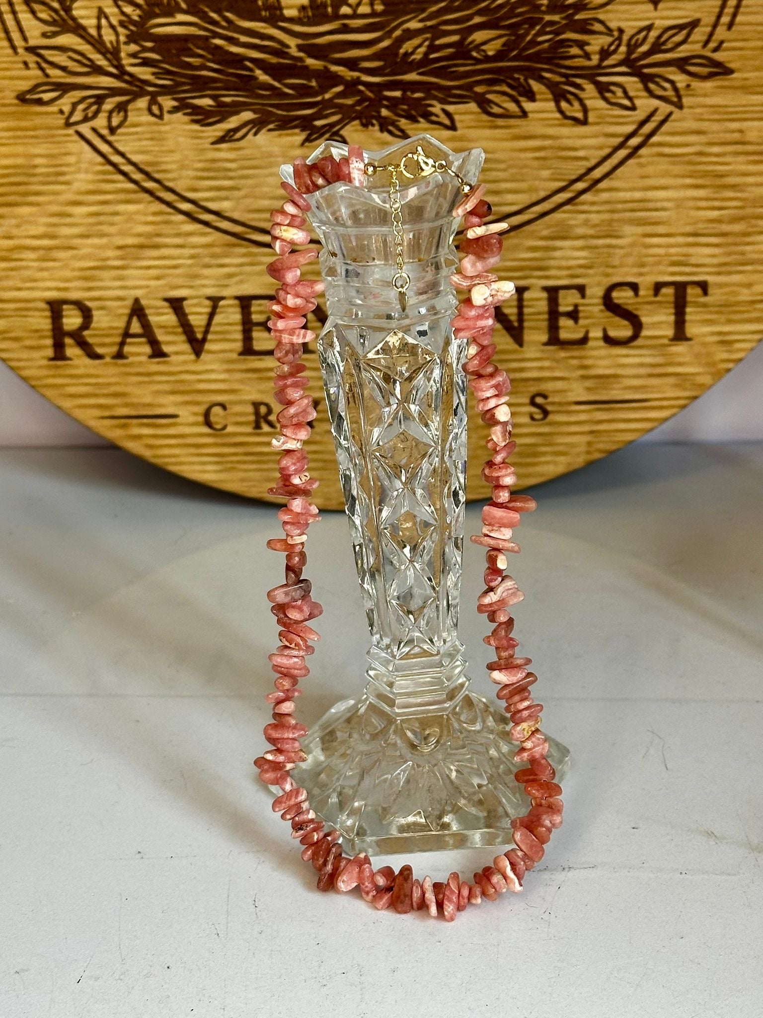 Rhodochrosite Chip Choker Necklace