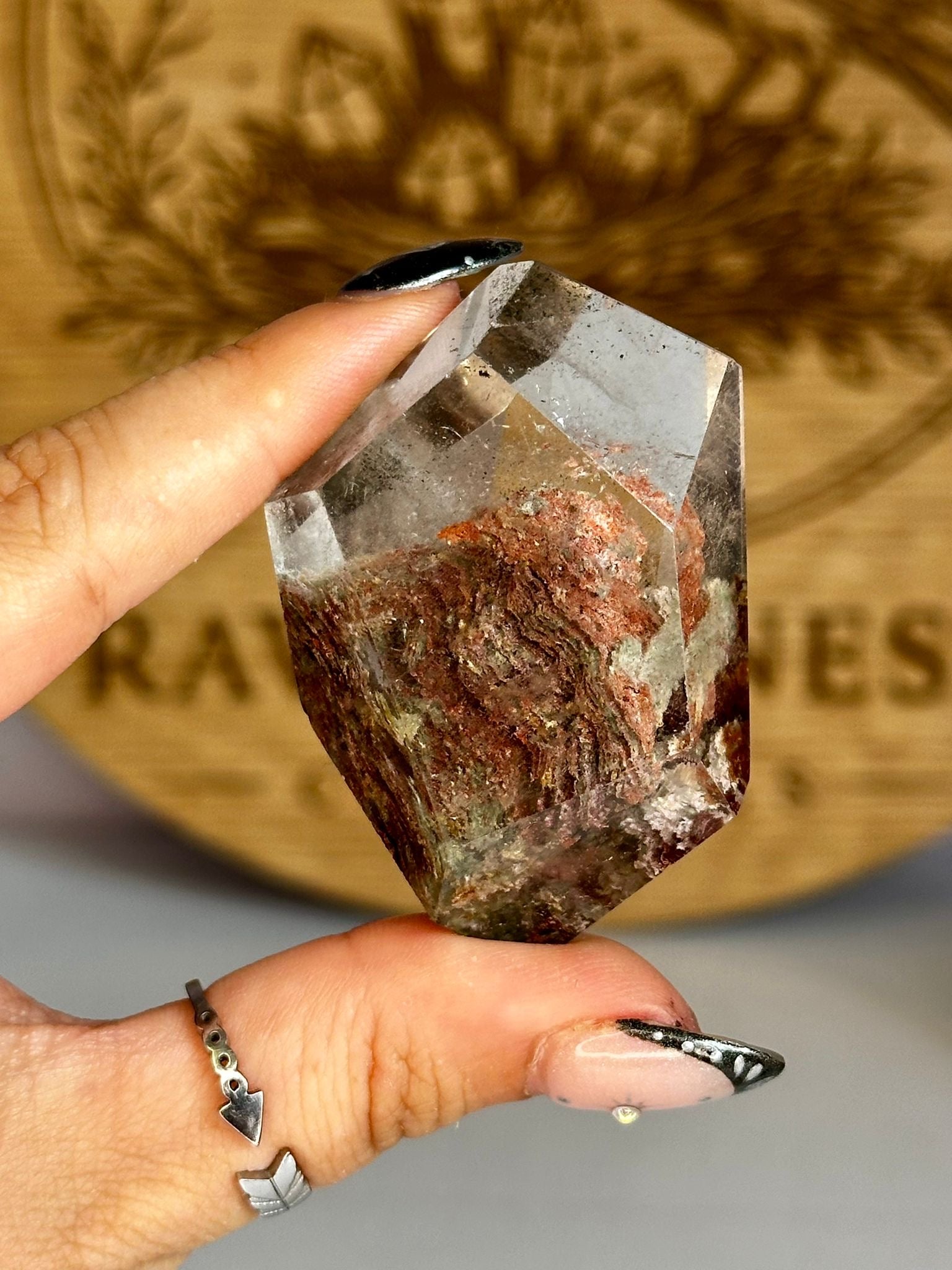 Layered Garden Quartz Freeform Point