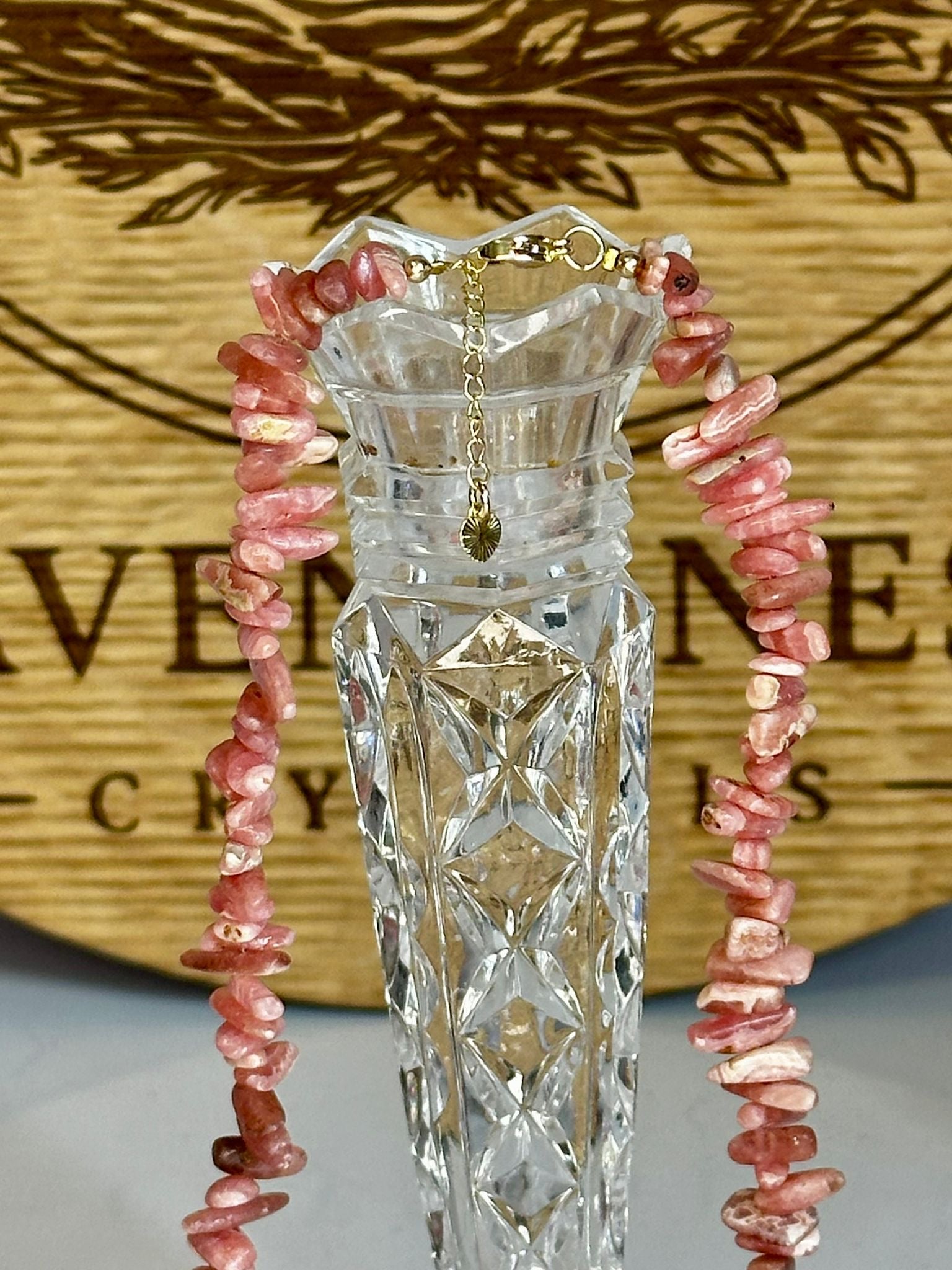 Rhodochrosite Chip Choker Necklace