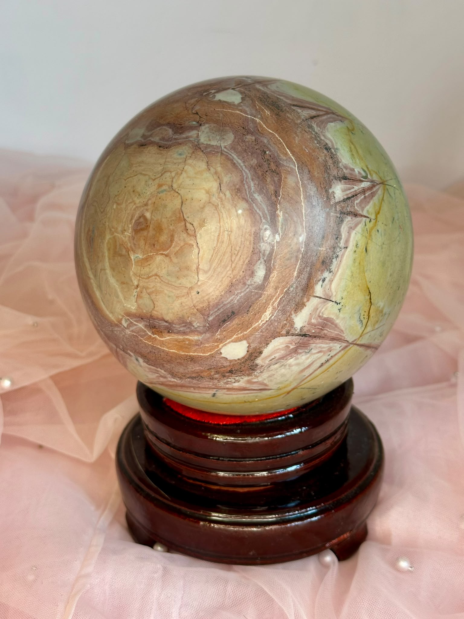 XL Pink Picture Jasper Sphere