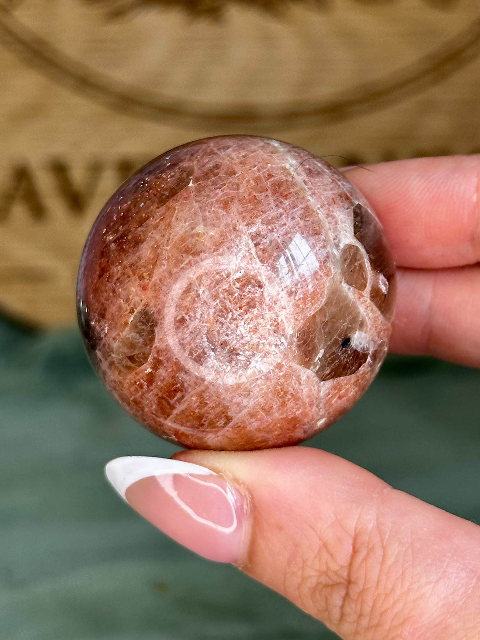 Sunstone, Moonstone & Smoky Quartz Sphere