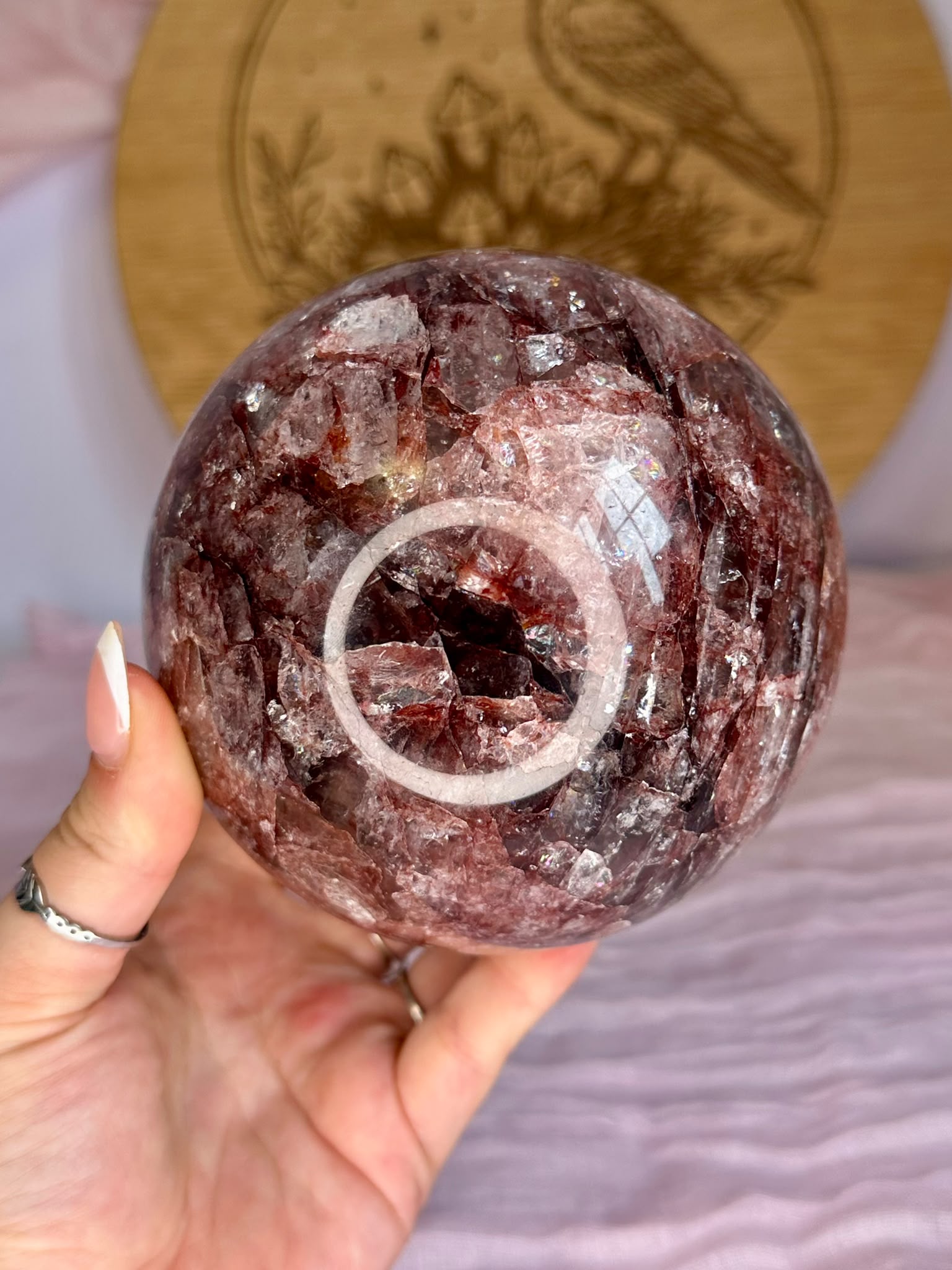 XL Fire Quartz Sphere