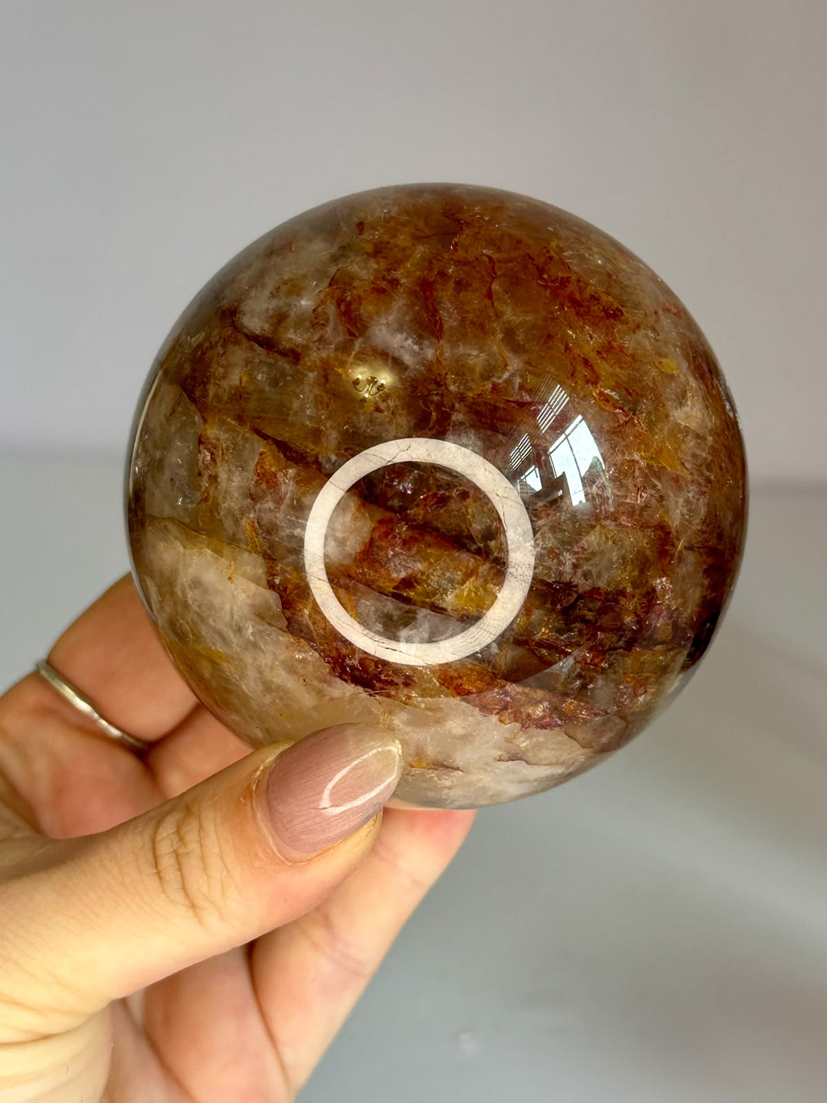 Large Golden Healer Fire Quartz Sphere