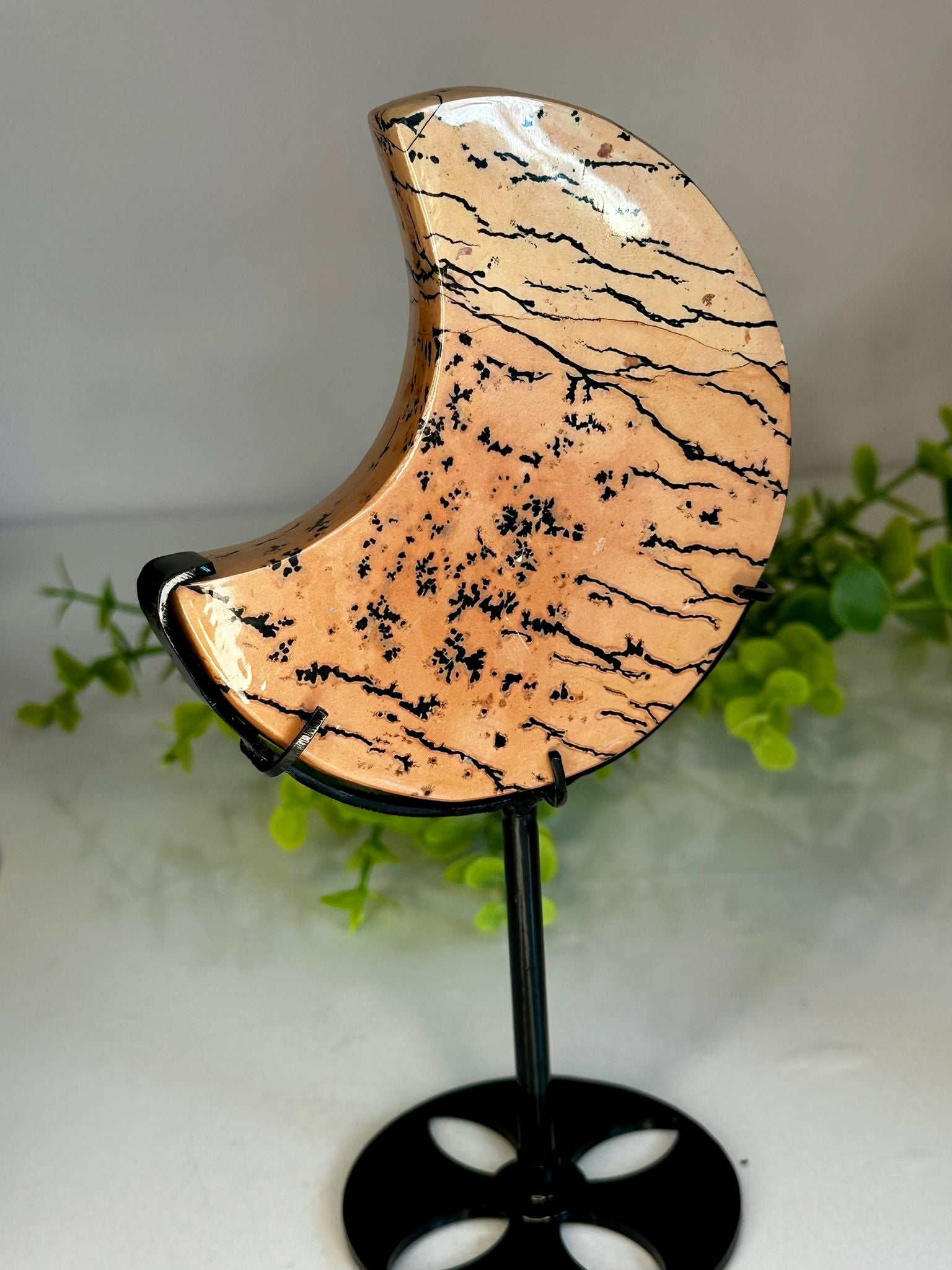 Pink Picture Jasper Moon on Stand