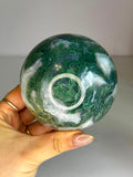 Large Moss Agate Druzy Sphere