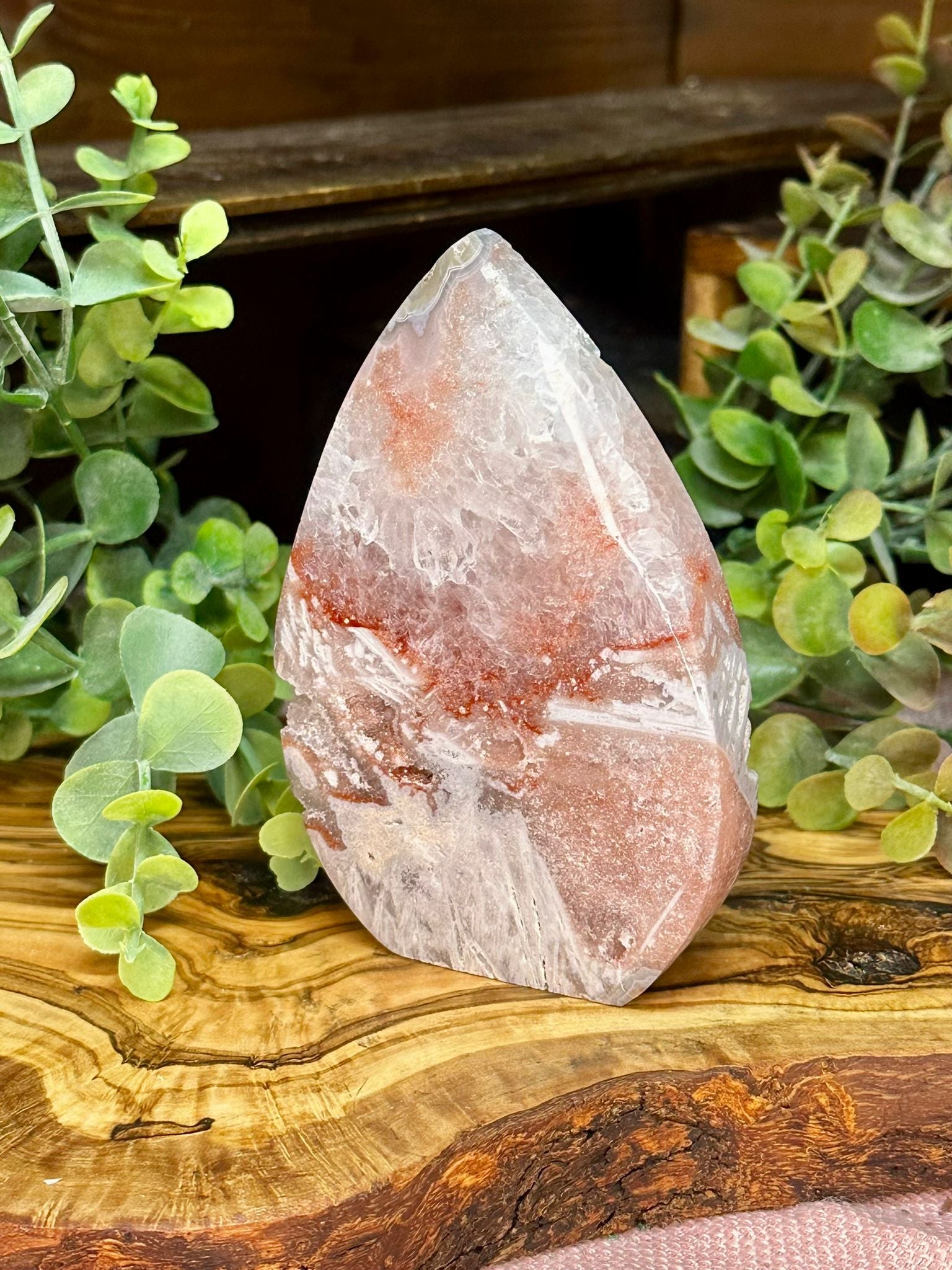 Druzy Pink Amethyst Teardrop