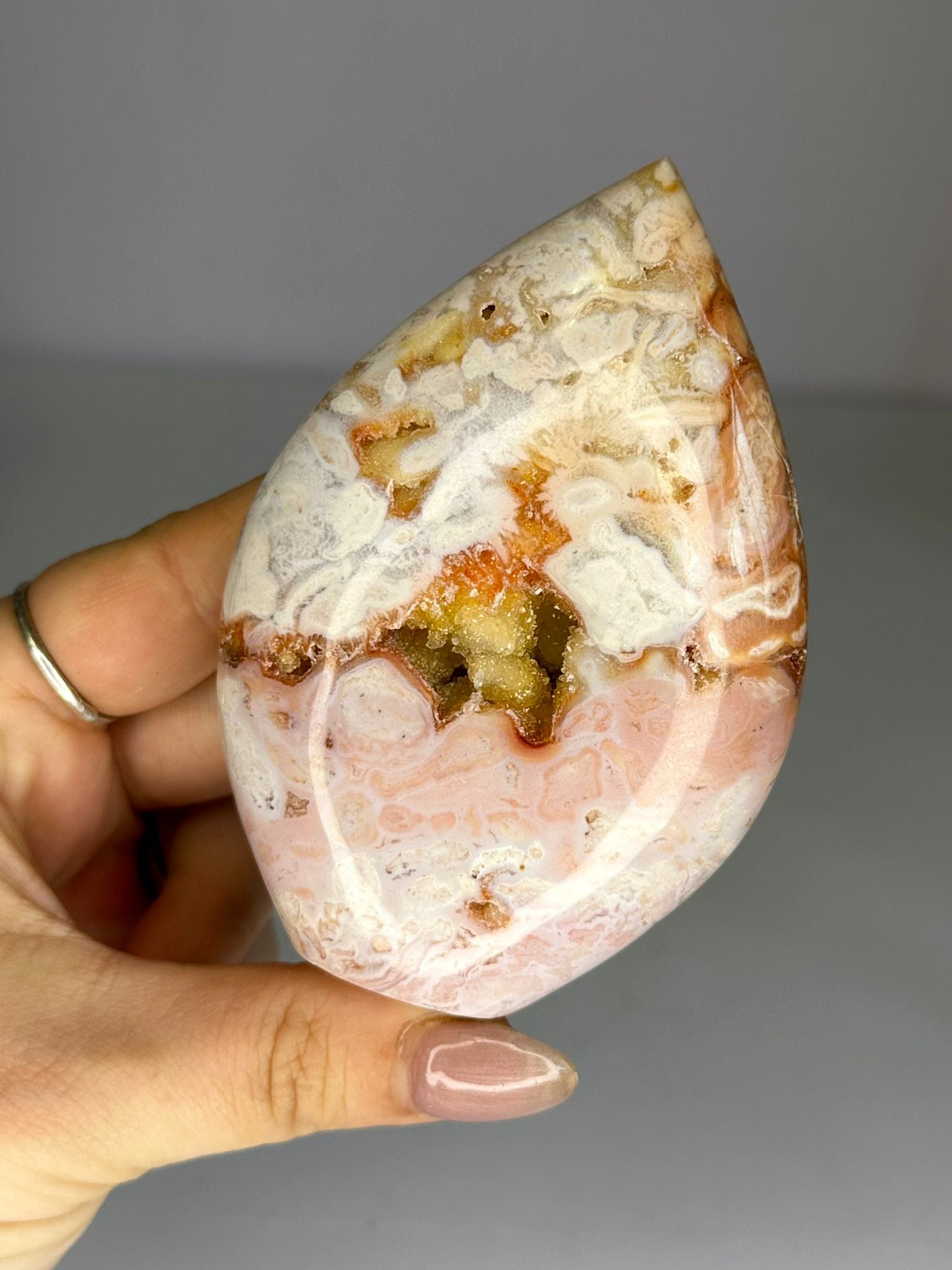 Pink Carnelian Teardrop