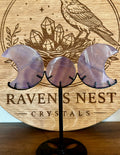 Lavender Fluorite Triple Moon