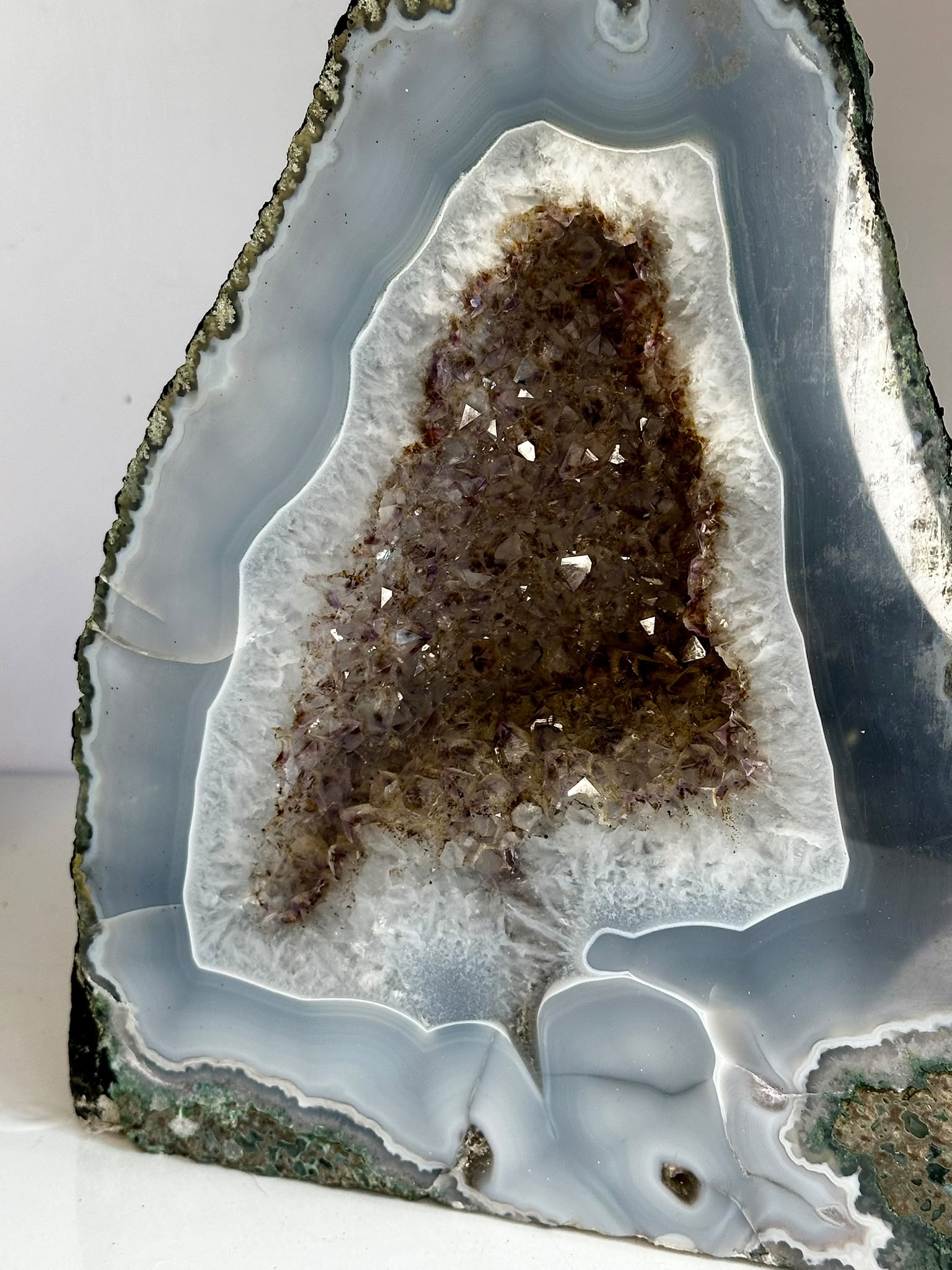 XL Blue Agate & Amethyst Cave